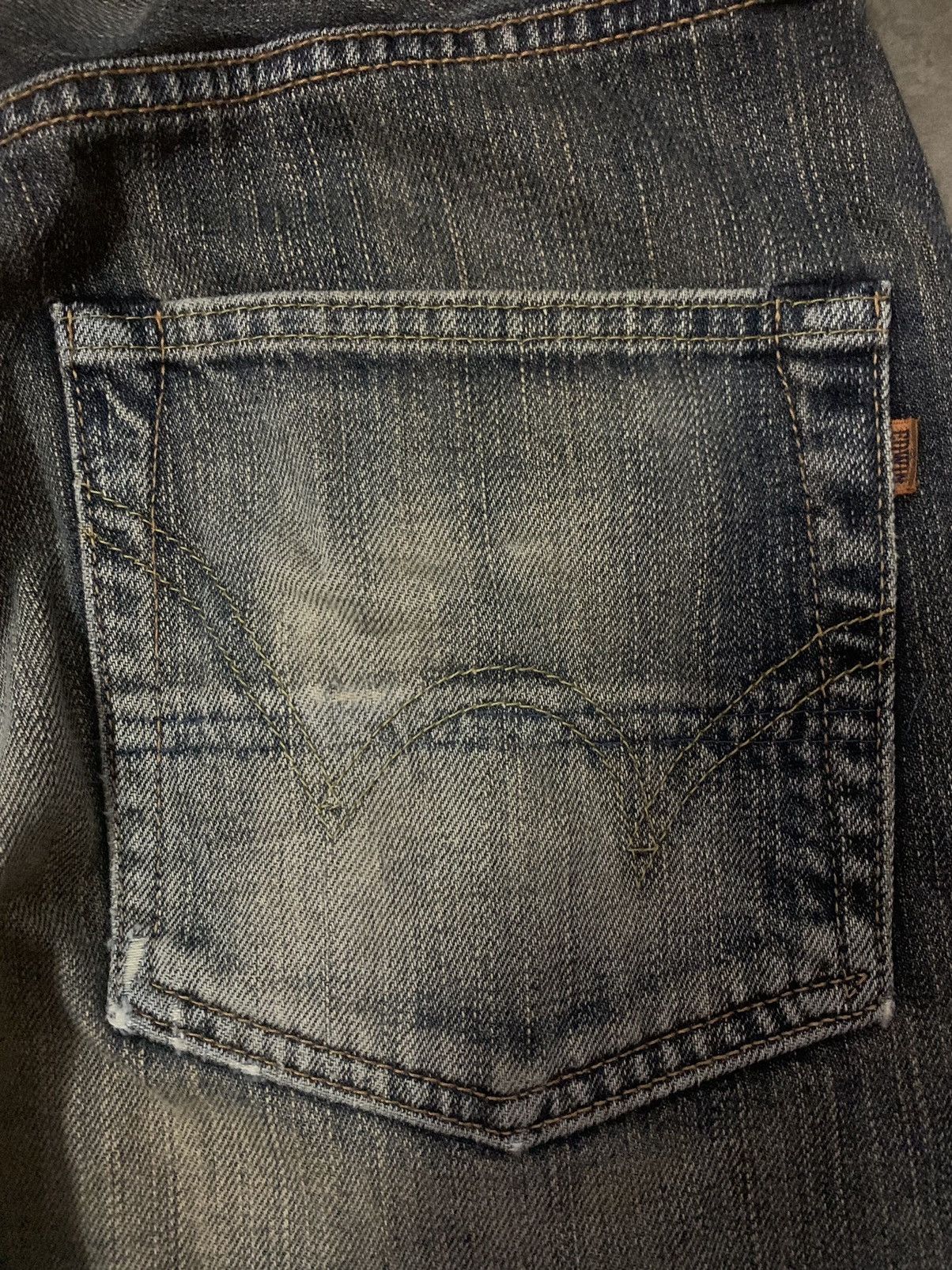 Edwin × If Six Was Nine × Japanese Brand Edwin Distressed Selvedge Denim Flare Jeans Size US 30 / EU 46 - 11 Thumbnail