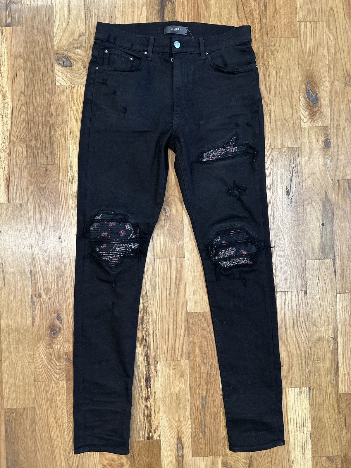 AMIRI Balck Paisley selling MX1 Jeans W29