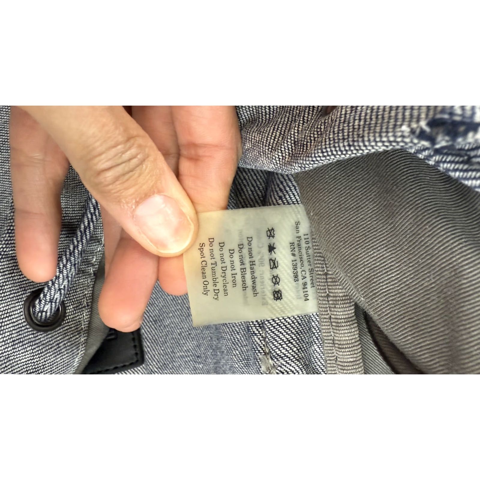 Everlane Everlane Backpack Mens Gray Cotton Drawstring Flap Pocket Casual Canvas Bag Size ONE SIZE - 7 Thumbnail