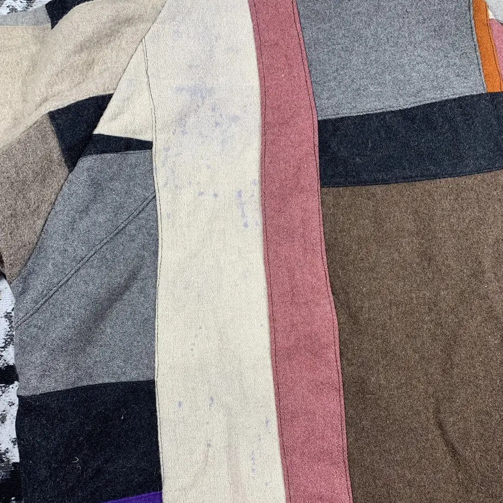 Japanese Brand × Vintage Vintage Patchwork Wool Coat Avant Garde Style Jacket Size L / US 10 / IT 46 - 9 Thumbnail
