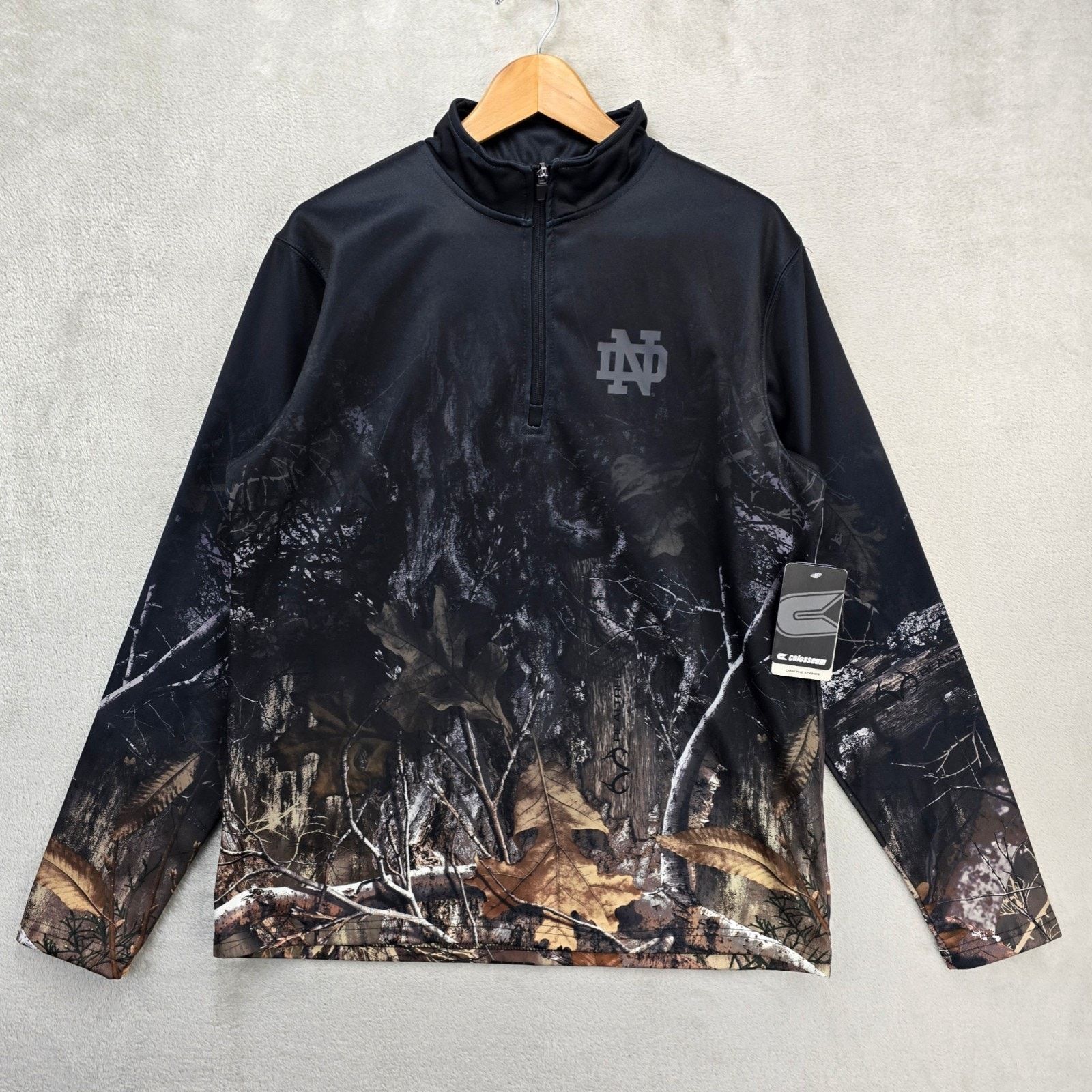 Colosseum Athletics Notre Dame Fighting Irish 1/4 Zip M Colosseum Realtree Camo Size US M / EU 48-50 / 2 - 1 Thumbnail