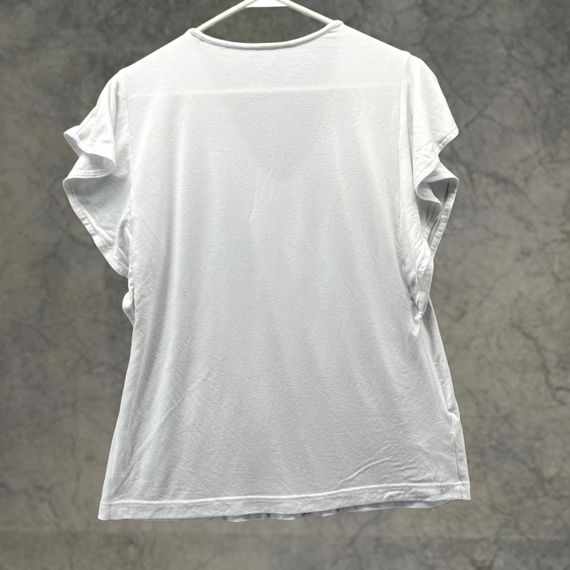 Tommy Bahama VINTAGE Tommy Bahama Shirt Womens Small Petite White V-Neck Flutter Sleeve Top Size S / US 4 / IT 40 - 1 Thumbnail