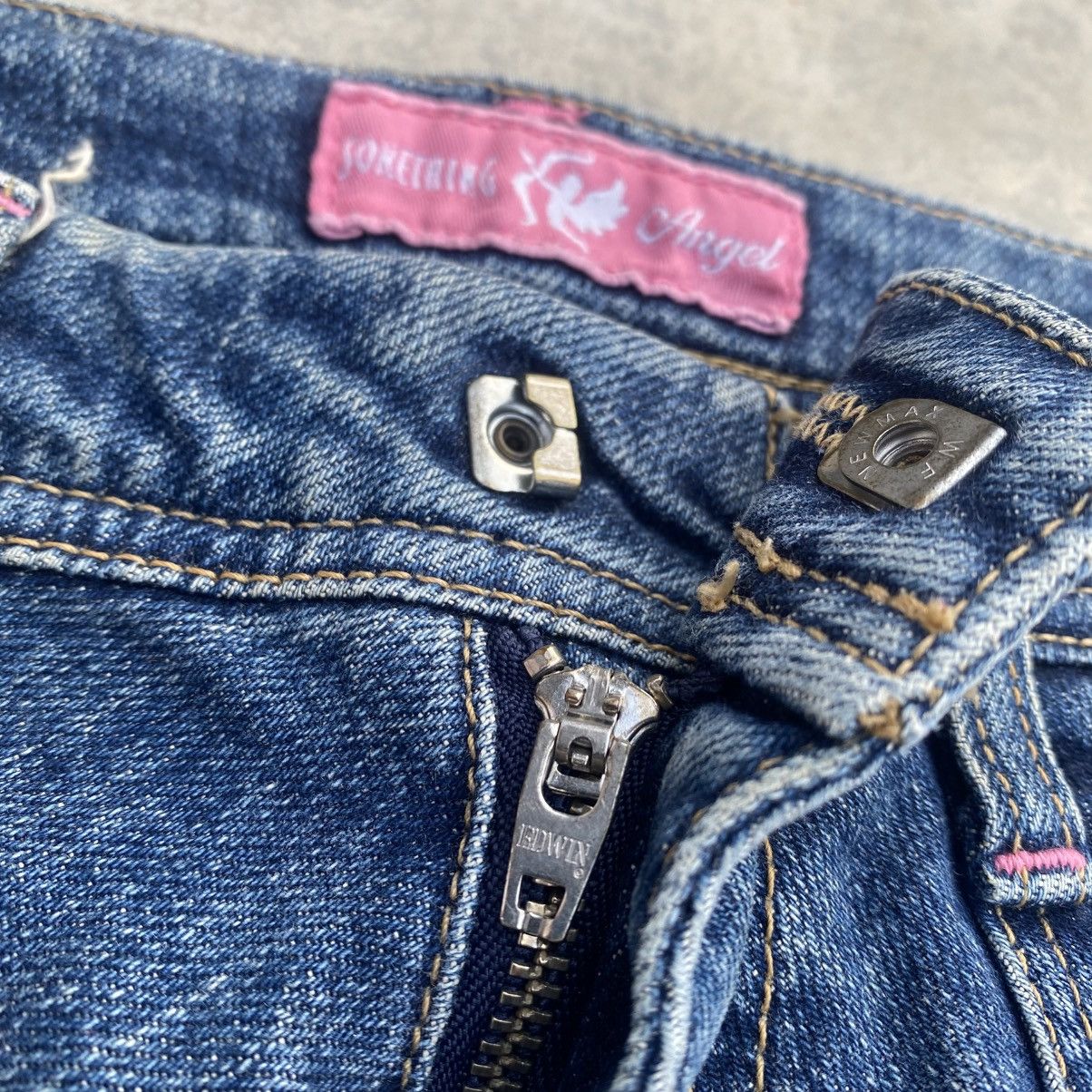 Edwin SOMETHING ANGEL Pink Splatter Stretchable Flared Jeans Size 24" / US 00 / IT 34 - 12 Thumbnail