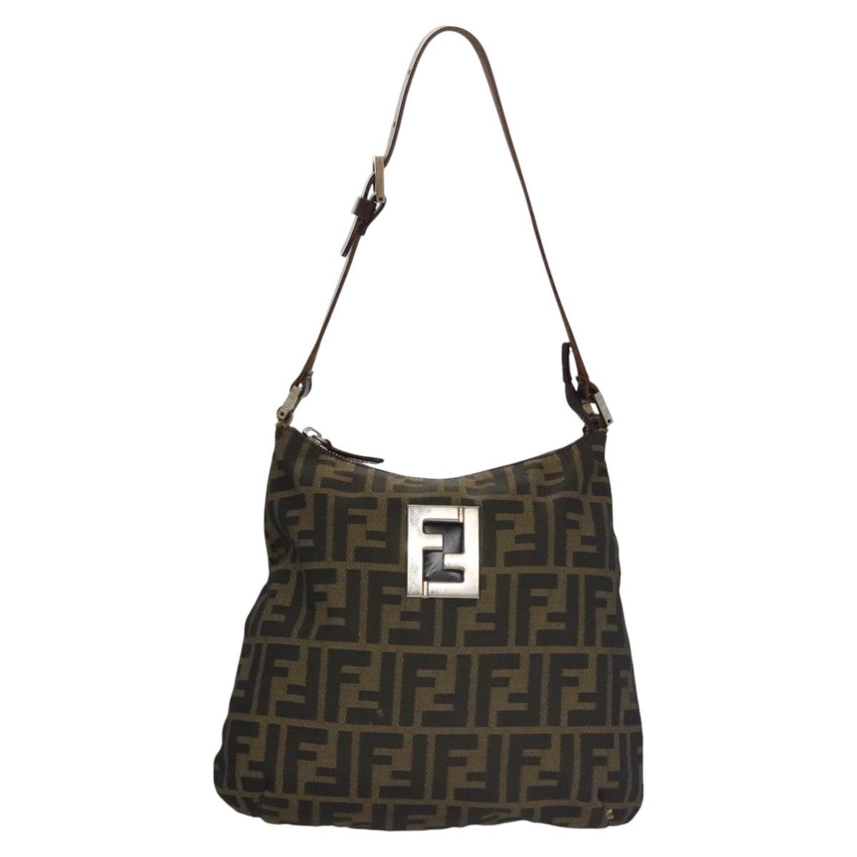 Fendi Hobo Brown Canvas Shoulder Bag (Pre-Owned) Size ONE SIZE - 1 Thumbnail