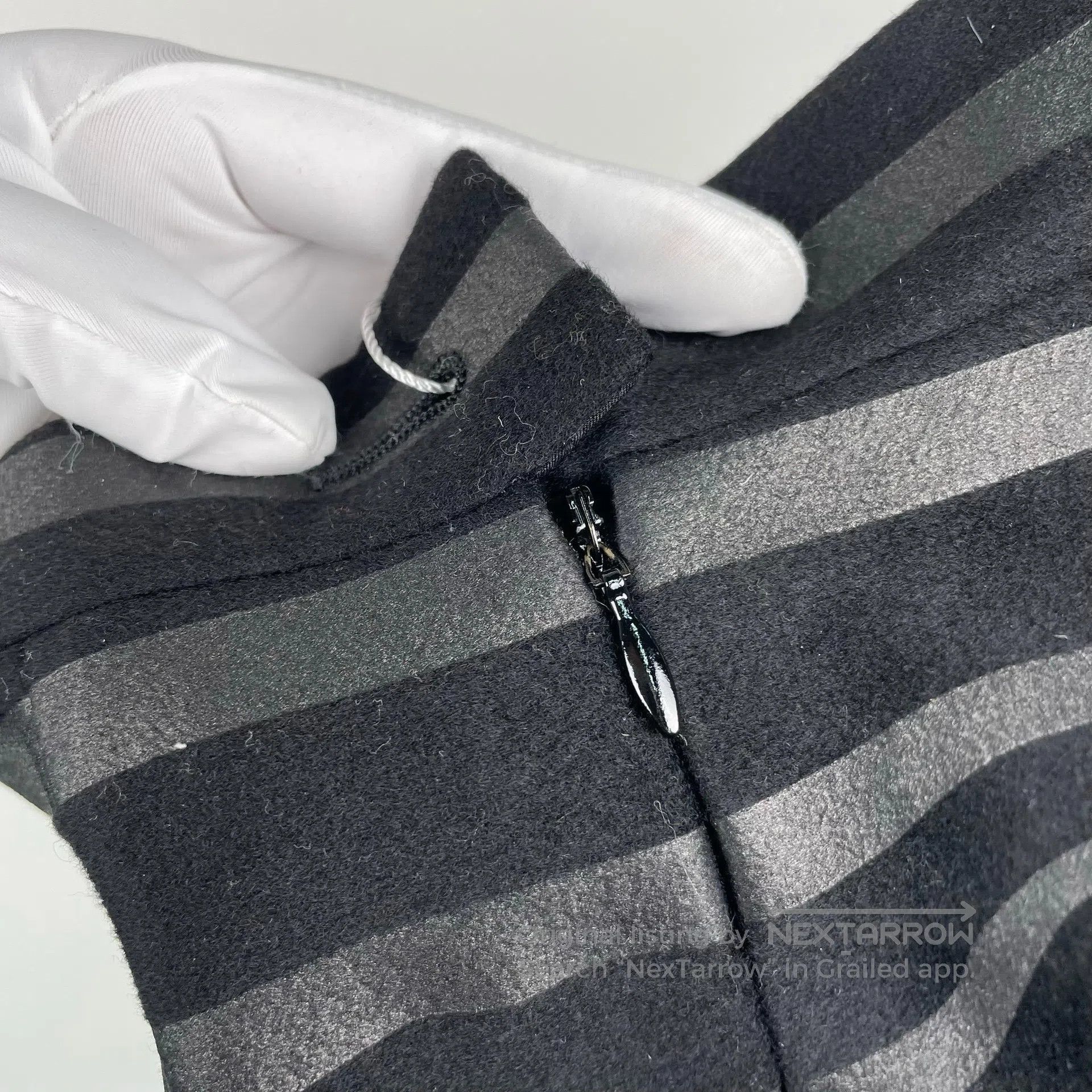 Chanel Chanel Black Striped Skirt| Size 37" - 5 Thumbnail