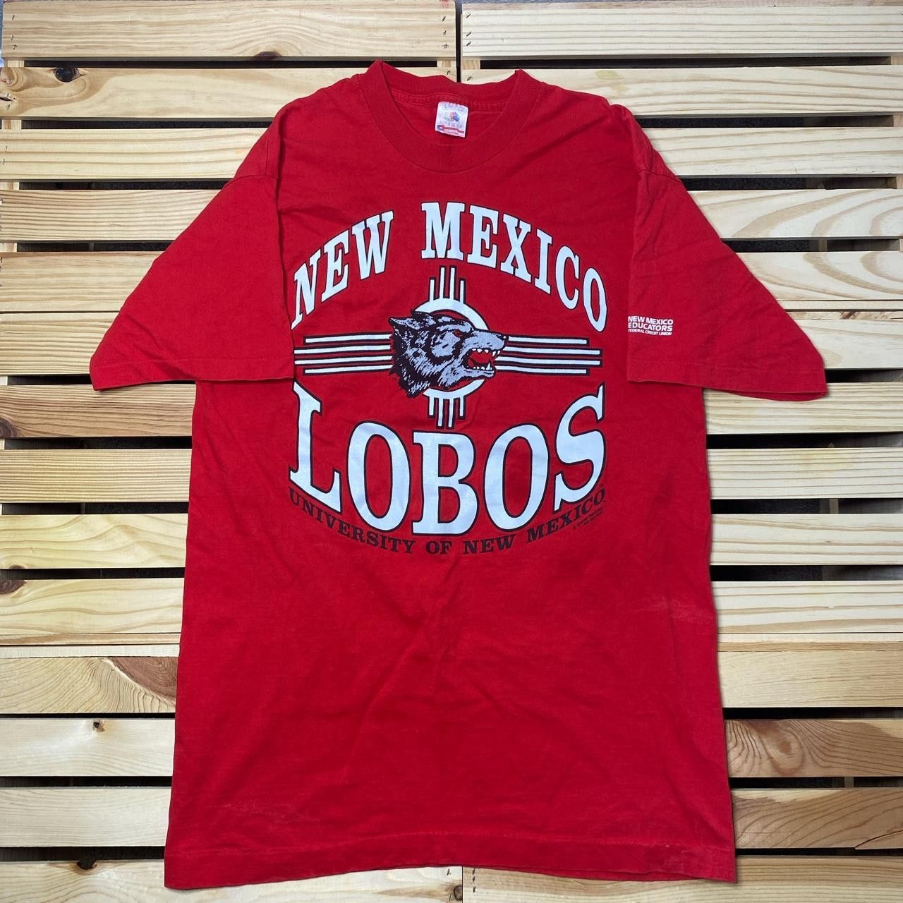 Fruit Of The Loom Vintage University of New Mexico Red College Tee Size Large Size US L / EU 52-54 / 3 - 1 Thumbnail