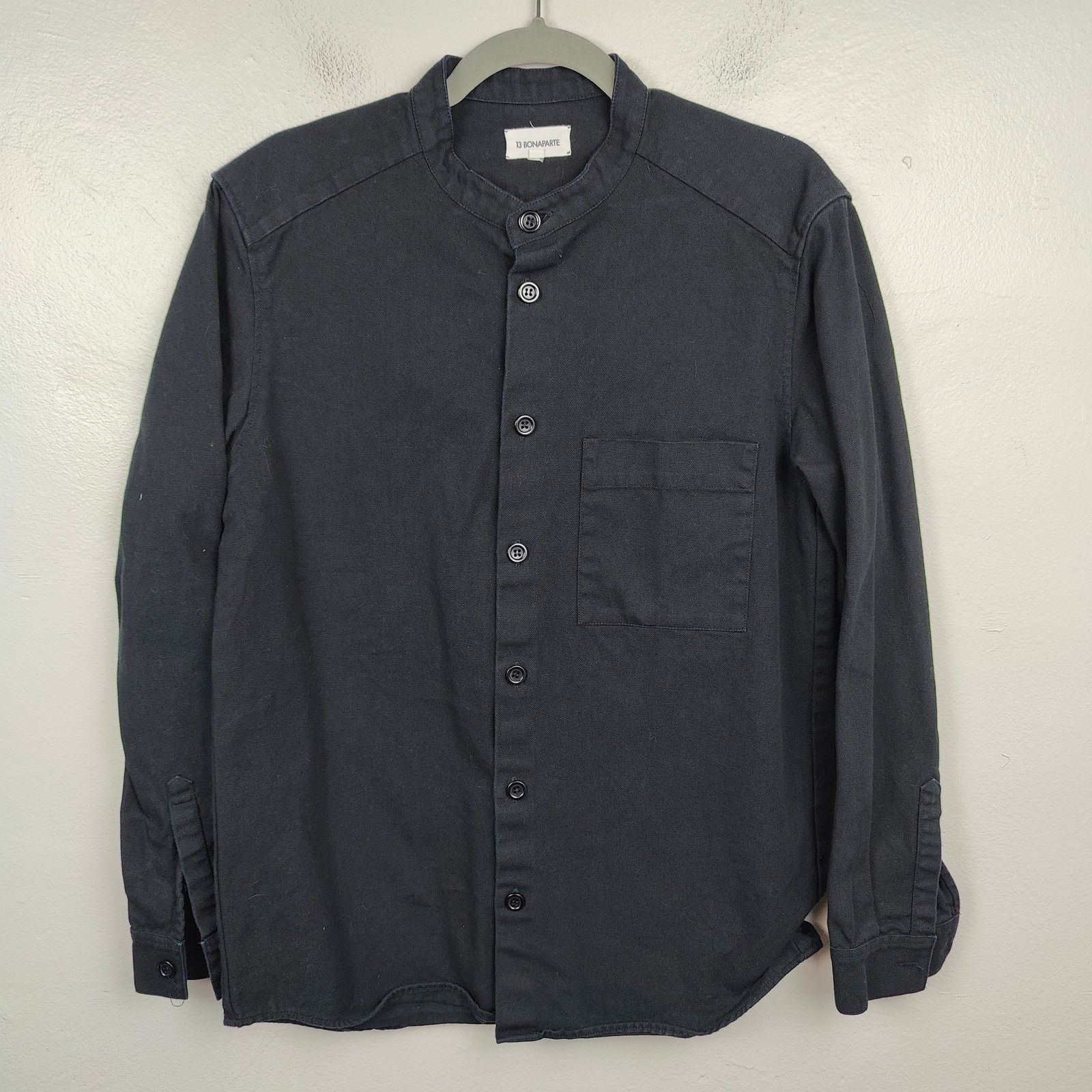 Other 13 Bonaparte Overshirt Small Black Twill Standing Collar Size US S / EU 44-46 / 1 - 1 Thumbnail