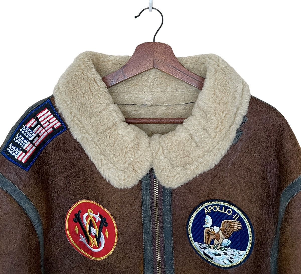 Vintage Vintage NY Project Shearling Aviator B-3 Fur Jacket 1990s Size US L / EU 52-54 / 3 - 8 Thumbnail