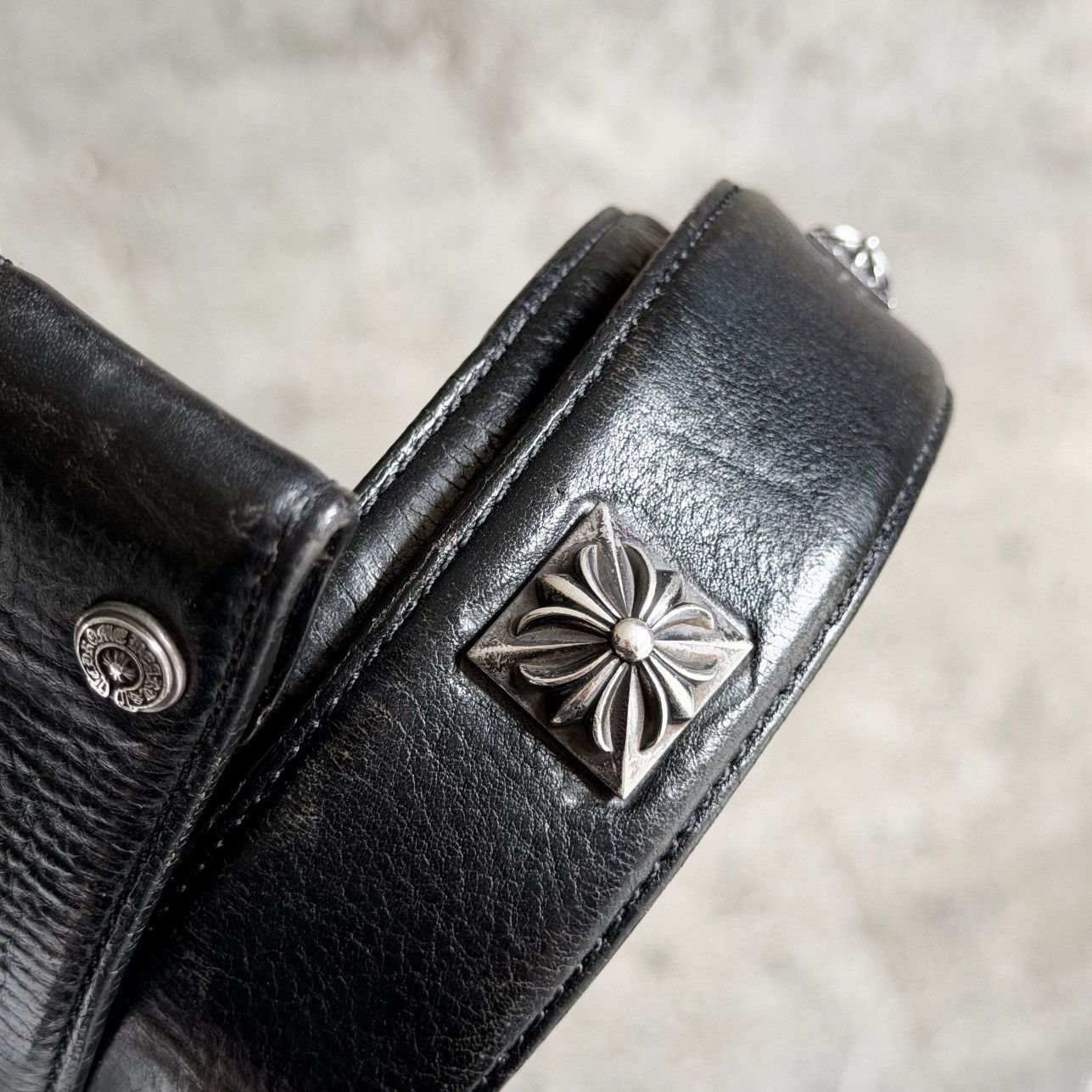 Chrome Hearts Chrome Hearts Pyramid Stud Leather Belt Strap SZ: 34 Size 34 - 6 Thumbnail