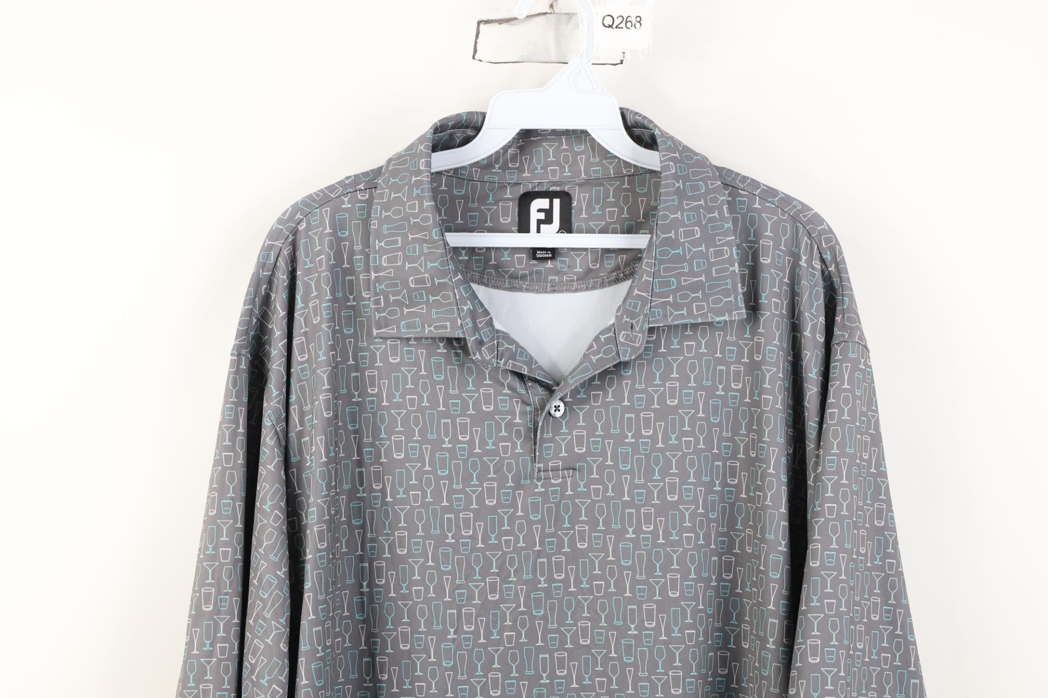 Footjoy FootJoy Glasses All Over Print Knit Collared Golf Polo Shirt Size US XXL / EU 58 / 5 - 2 Thumbnail