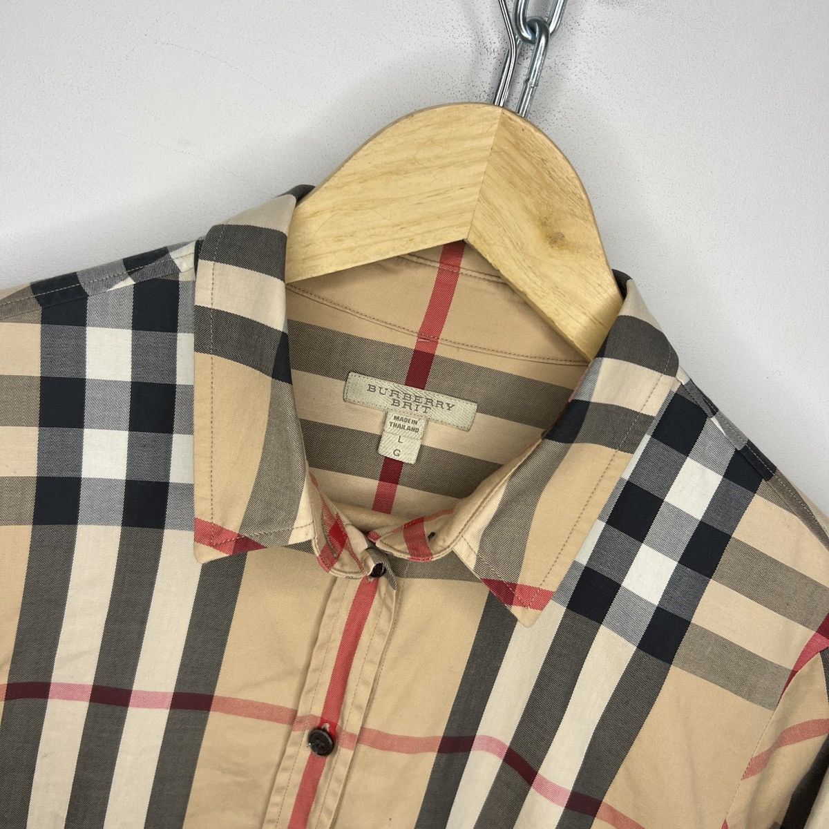 Burberry Burberry Nova Check Shirt Button Up Beige Size L / US 10 / IT 46 - 5 Thumbnail
