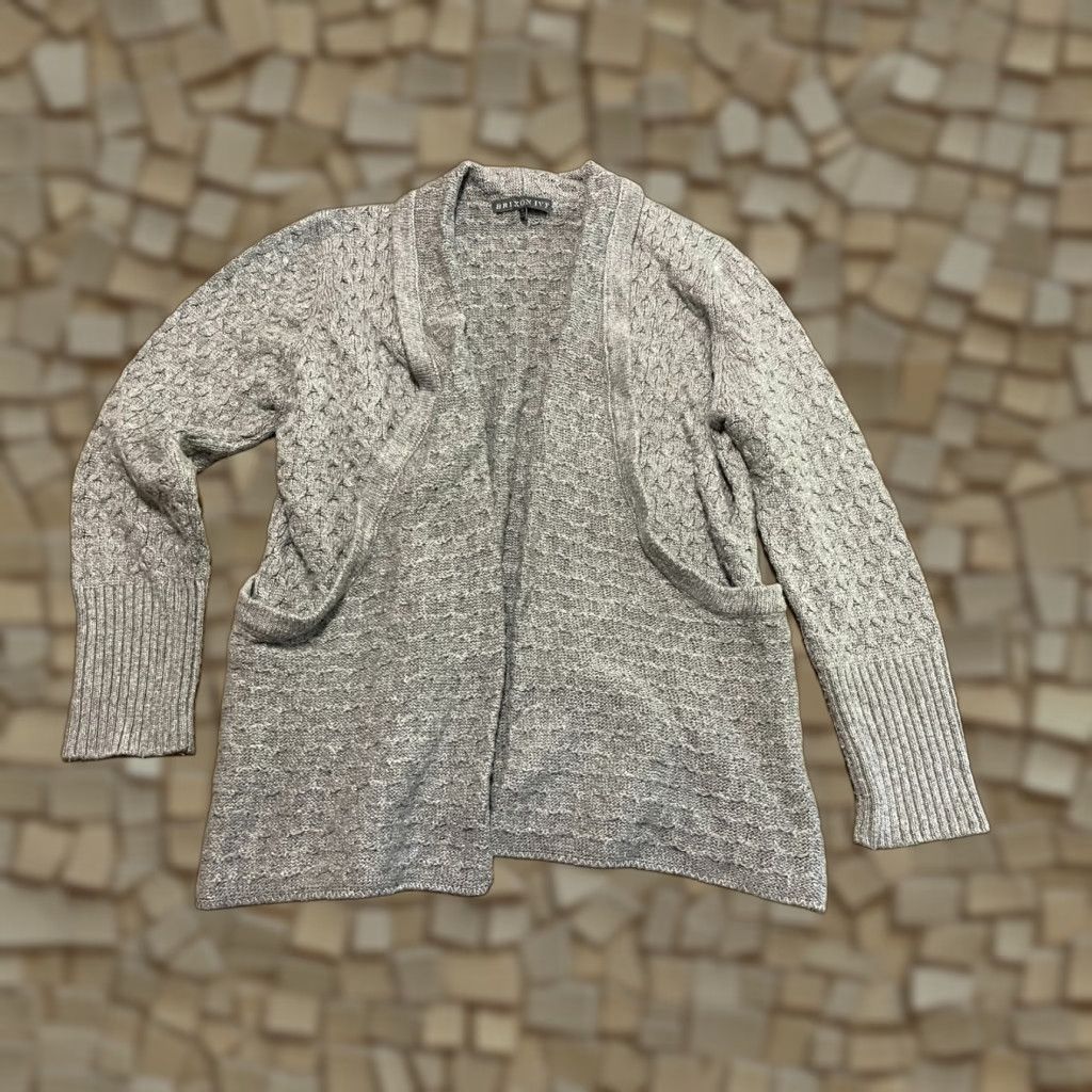 Vintage BRIXON IVY Sweater Cardigan Women XL Gray Long Sleeve Open Casual Fall Spring Summer Knit Open Cardigan Womens XL Gray BRIXON IVY Sweater Size XL / US 12-14 / IT 48-50 - 1 Thumbnail