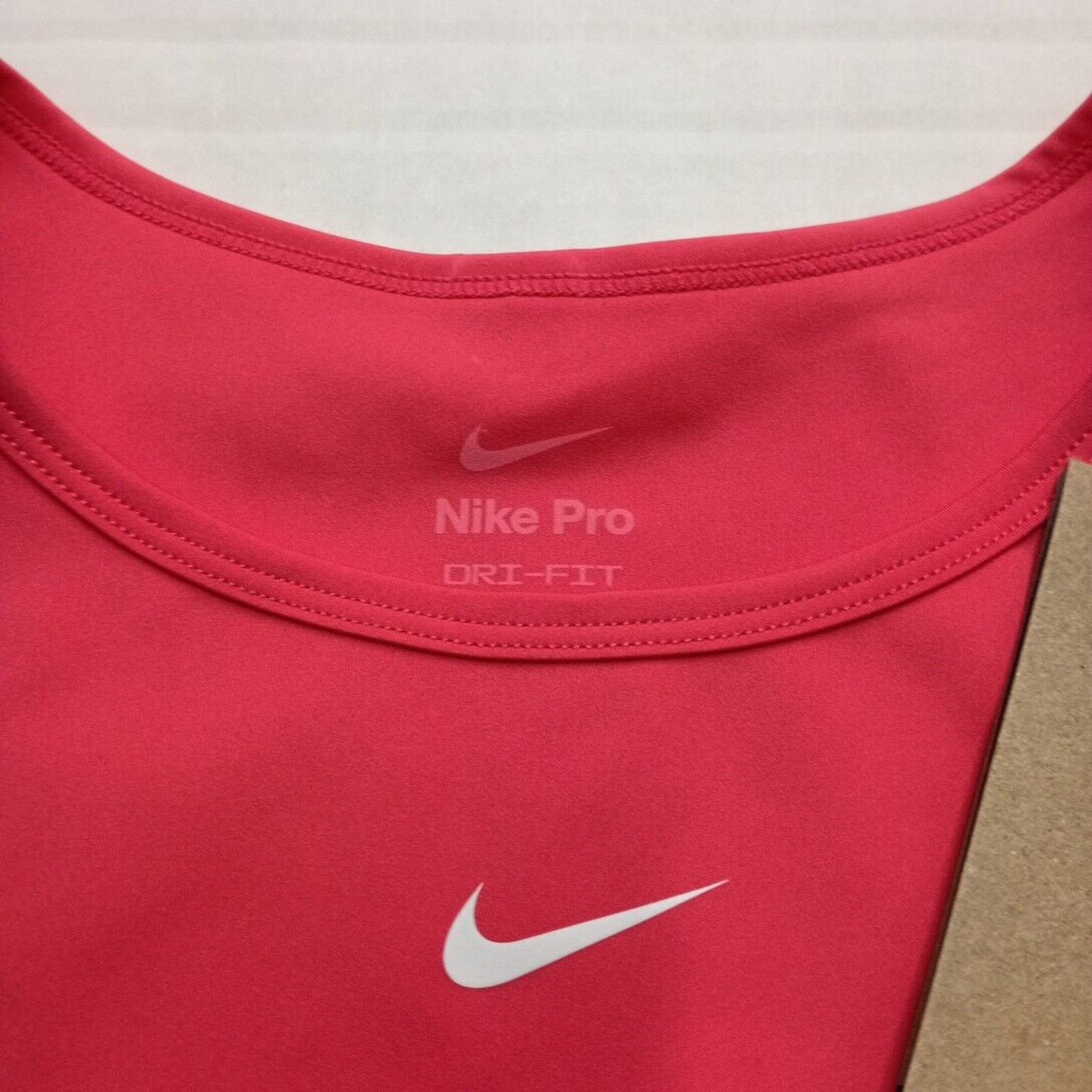Nike Nike Pro Dri-FIT CropTank Top Women's Size L Pink Tight Fit Size L / US 10 / IT 46 - 2 Thumbnail
