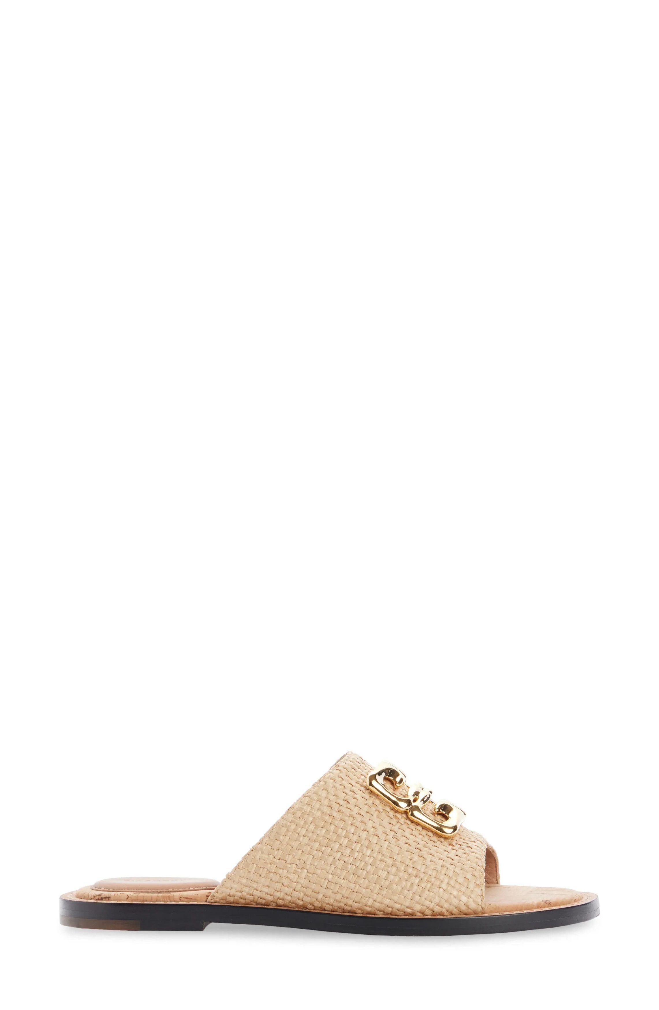 Givenchy o1srvl11e1225 Raffia Slide Sandals in Beige Size US 6 / IT 36 - 1 Thumbnail