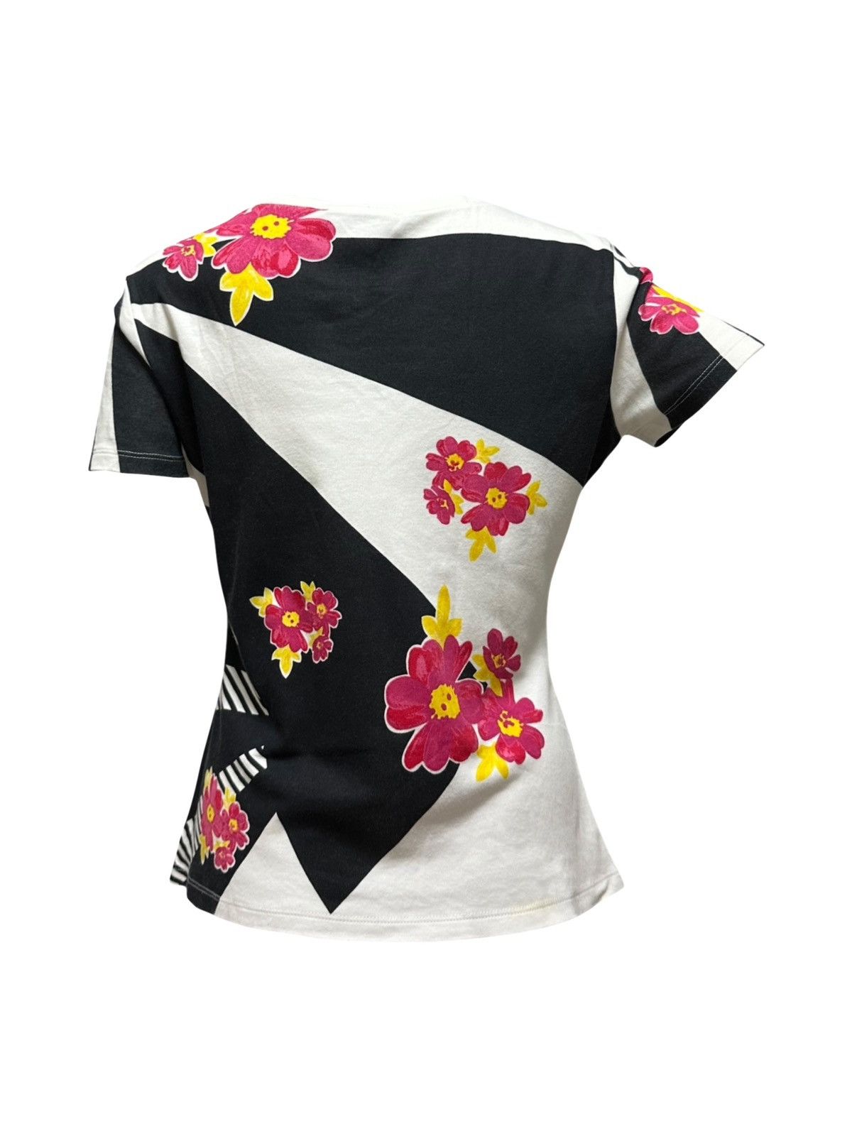 Dior CHRISTIAN DIOR S/S 2004 Dior Dolls Striped Floral T-Shirt Size L / US 10 / IT 46 - 2 Thumbnail
