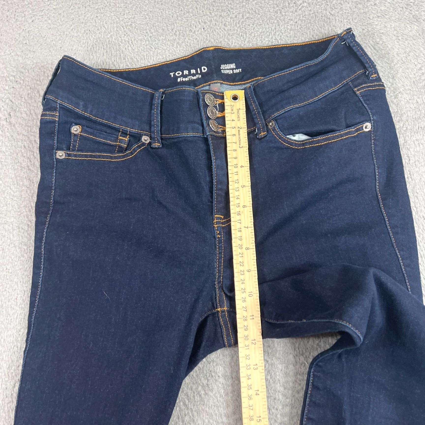 Torrid Torrid Jeans Women’s 12 Blue Cotton Denim Jegging 5-Pocket Regular Stretch Size 34" / US 12 / IT 48 - 4 Thumbnail