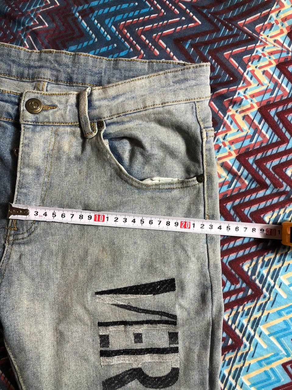 Vintage Crazy Crash Dirty Baggy Faded Jean Japan Avant Garde Style Size US 30 / EU 46 - 3 Thumbnail