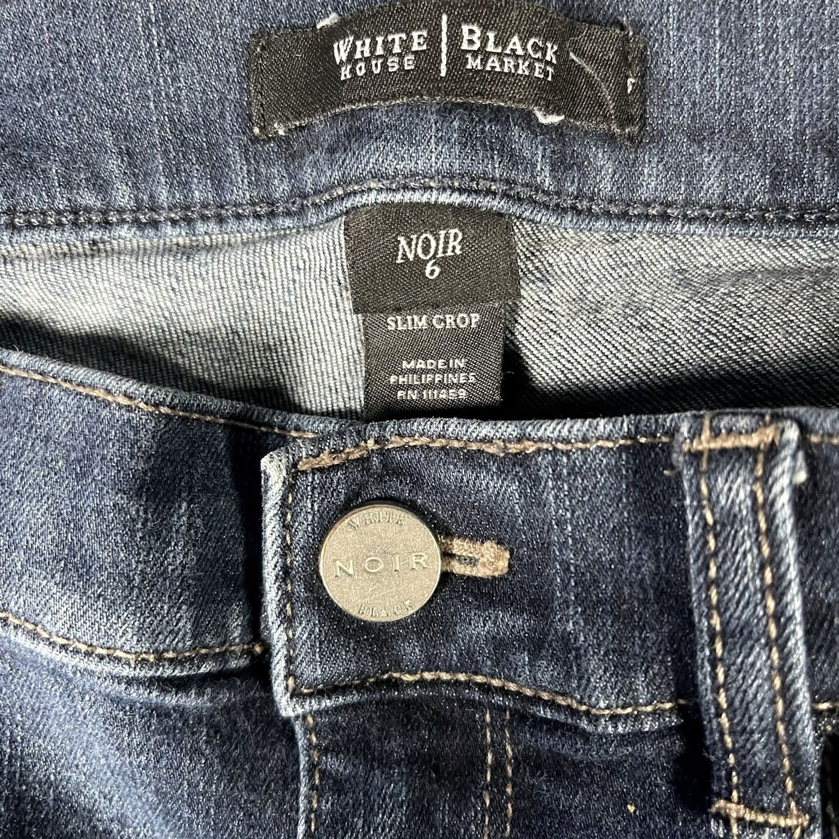 White House Black Market White House Black Market Jeans Womens 6 Slim Crop Denim Dark Wash 30 Inseam 22 Inseam 5-Pocket Size 28" / US 6 / IT 42 - 5 Thumbnail