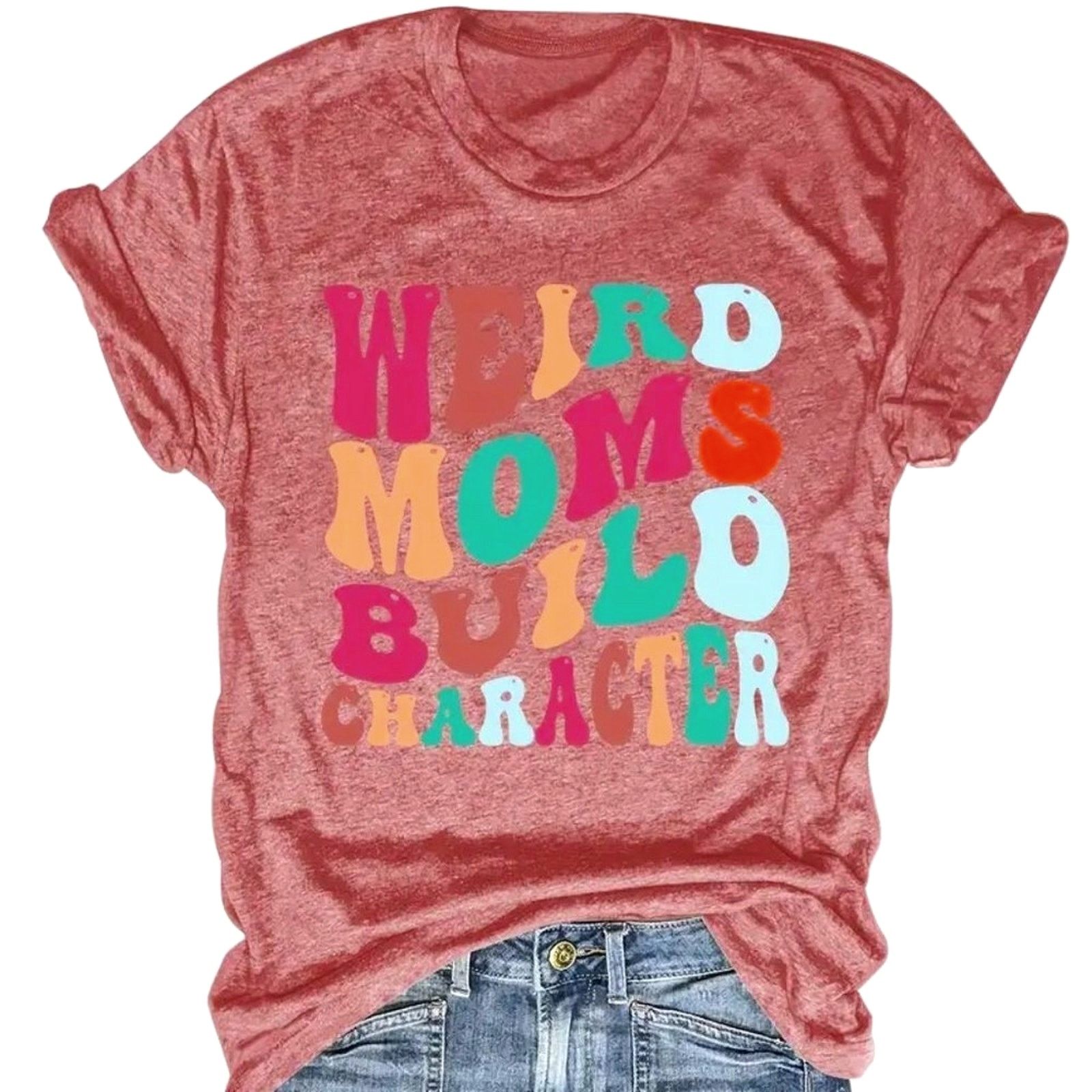 Other Weird Moms Build Character T-Shirt Rose Gold size 12 Size XL / US 12-14 / IT 48-50 - 2 Thumbnail