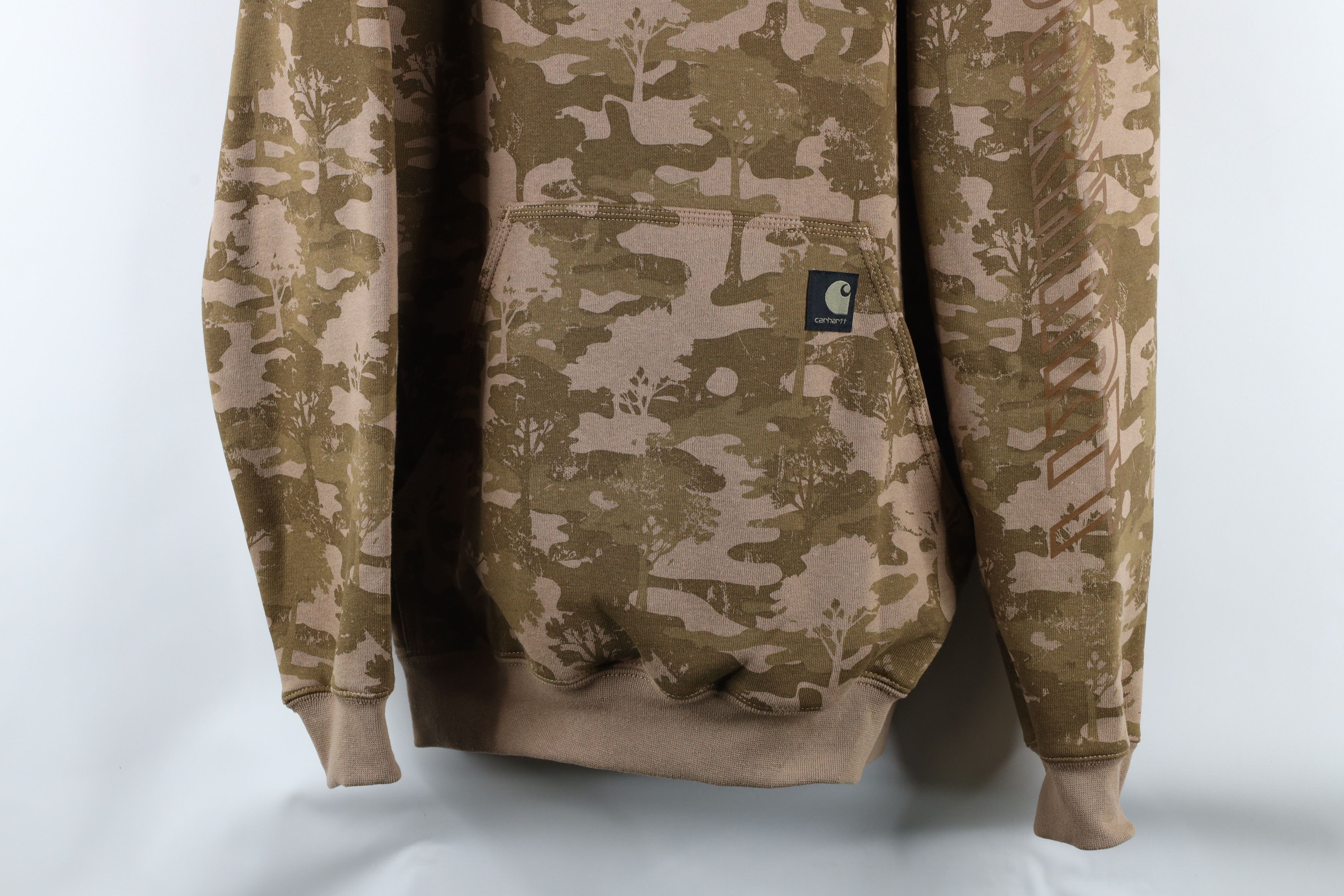Carhartt × Vintage New Carhartt Spell Out Camouflage Hoodie Sweatshirt Brown Size US S / EU 44-46 / 1 - 3 Thumbnail