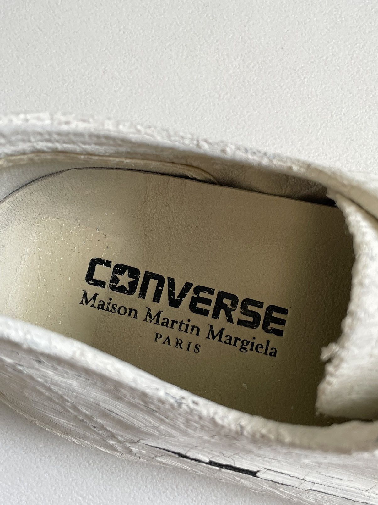 Converse × Maison Margiela S/S 14 White Painted Converse Sneakers Size US 8.5 / IT 38.5 - 13 Thumbnail