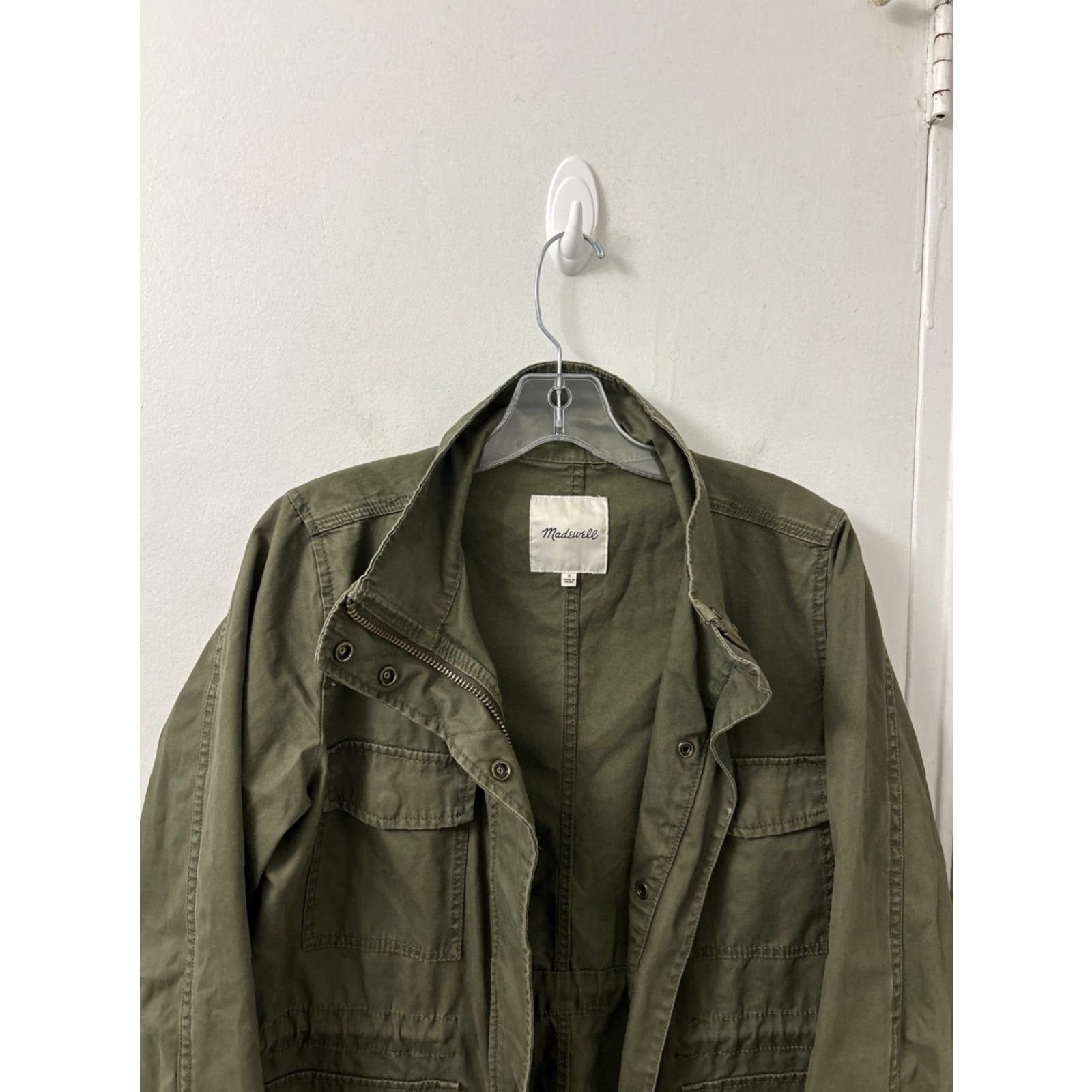 Madewell Madewell Field Jacket Womens S Olive Green Full Zip Military Coat Size S / US 4 / IT 40 - 2 Thumbnail