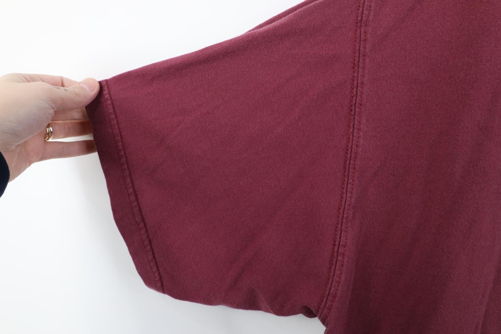 Vintage Vintage 90s Streetwear Cotton Short Sleeve T-Shirt Burgundy Size US XL / EU 56 / 4 - 8 Thumbnail