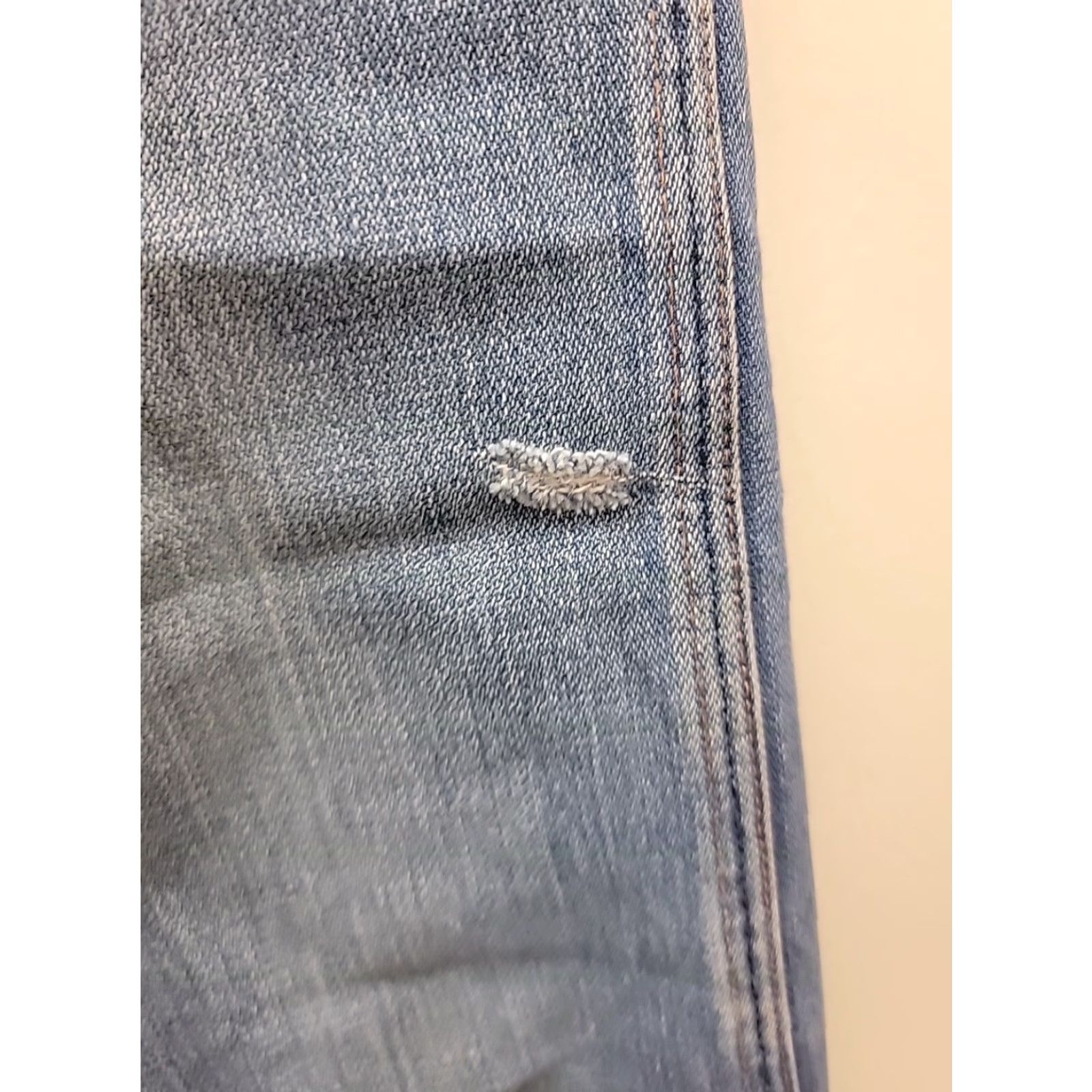 Wrangler VINTAGE Wrangler USA Made Jeans 910 38x30 Denim Blue Regular 5-Pocket Distressed Holes Motorcycle Cowboy USA Men Shorts Size US 38 / EU 54 - 2 Thumbnail