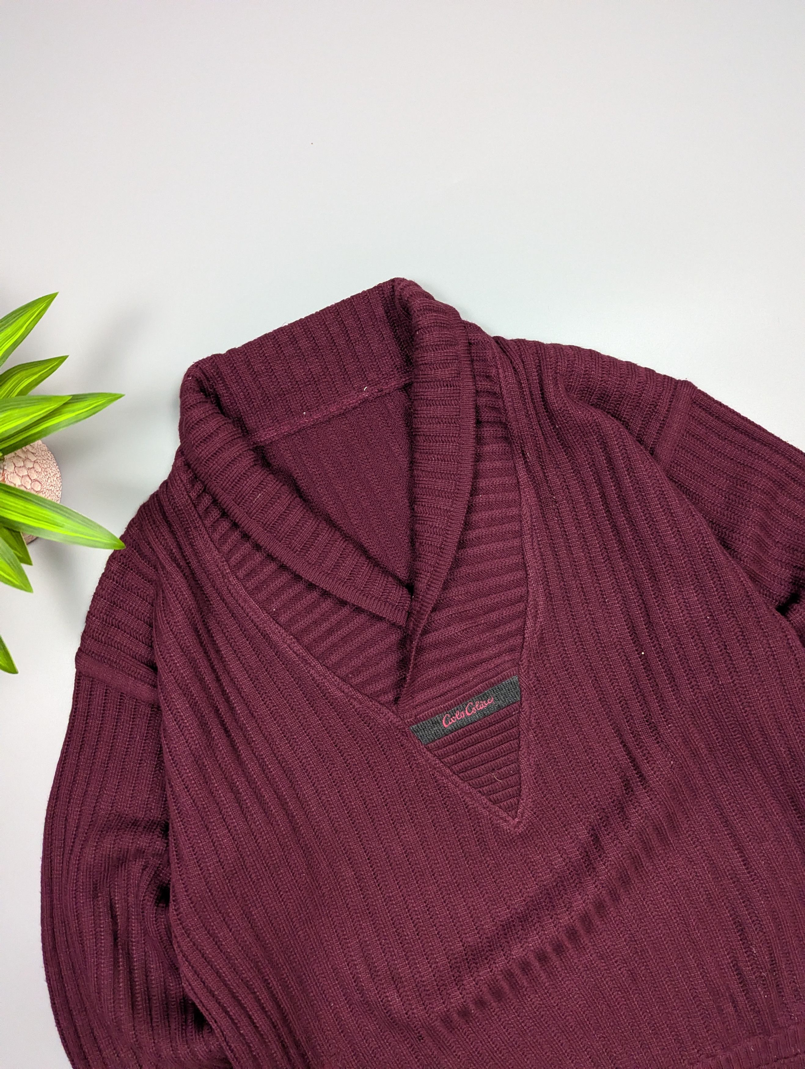 Carlo Colucci Rare 80s Carlo Colucci Germany Wool Sweater Deep Burgundy Size US L / EU 52-54 / 3 - 5 Thumbnail