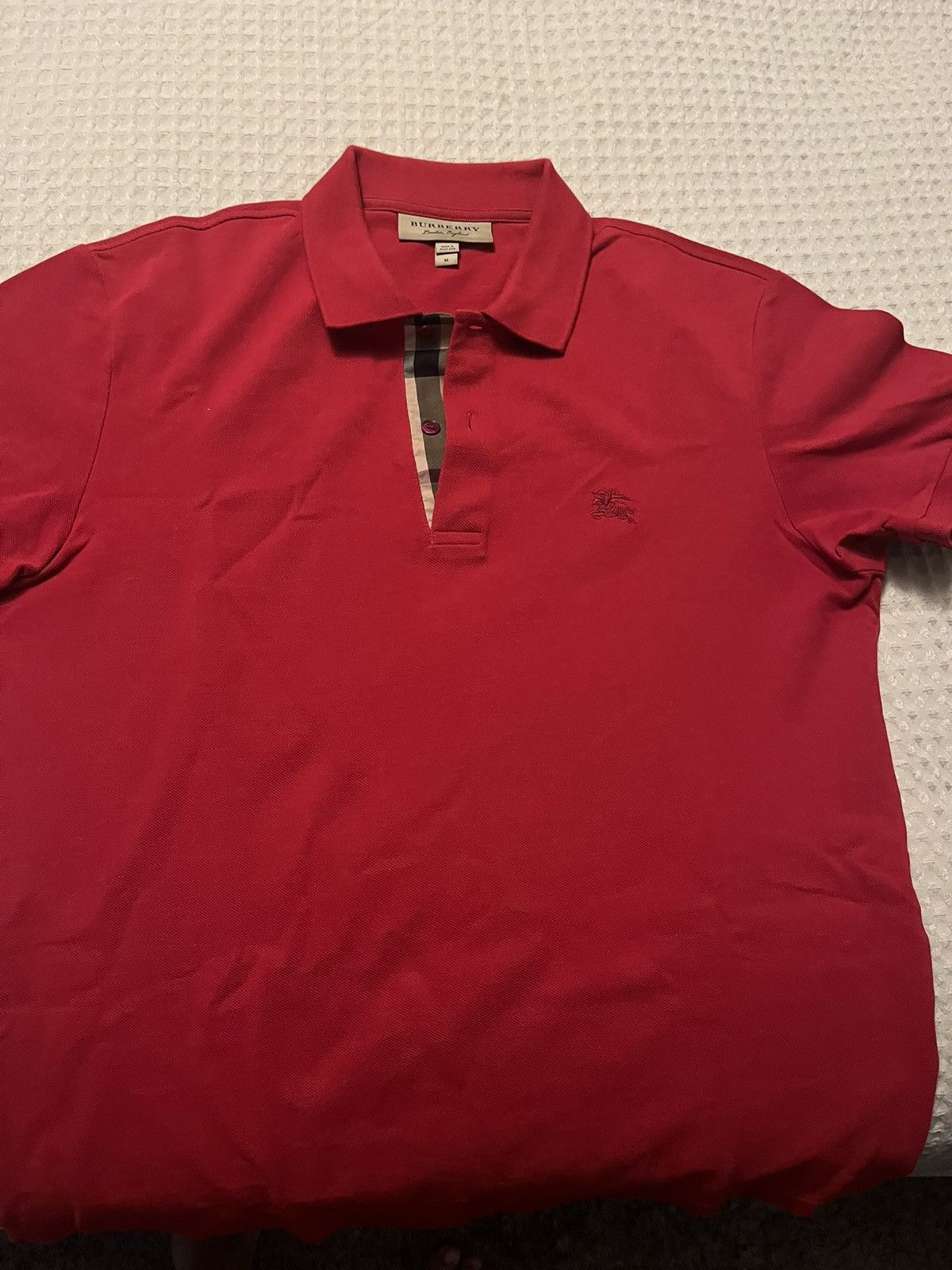 Burberry Burberry knit Red Polo (fits like a S) Size US M / EU 48-50 / 2 - 2 Thumbnail