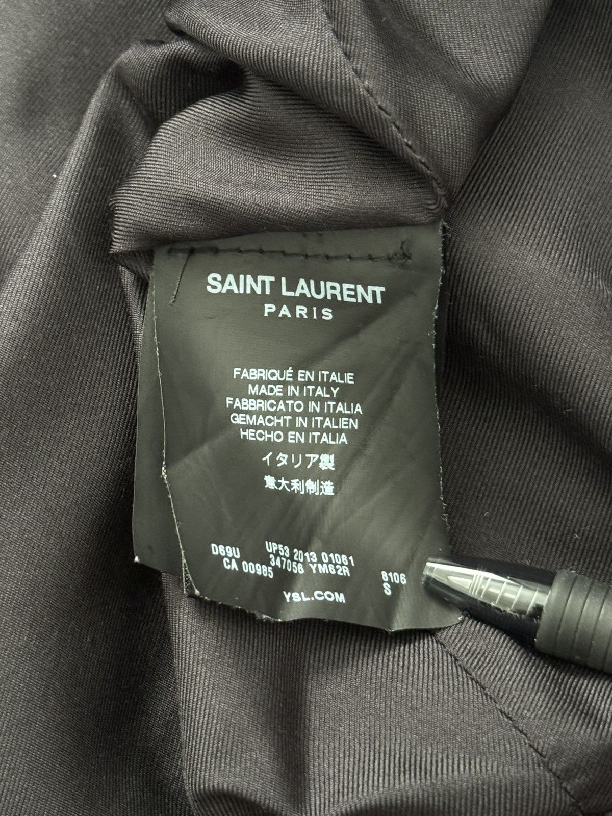 Saint Laurent Paris SS14 Saint Laurent Hedi Slimane Silver Varsity Teddy Jacket Size US S / EU 44-46 / 1 - 15 Thumbnail