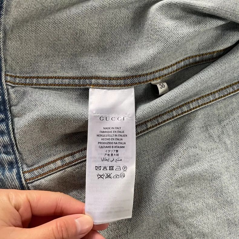Gucci Gucci Size 36 Size 36 denim embroidered tiger little bee ja Size US XS / EU 42 / 0 - 6 Thumbnail