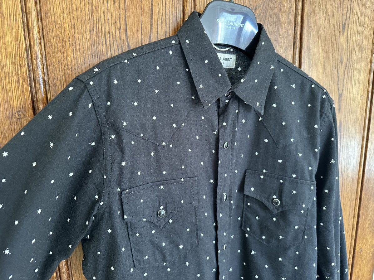 Saint Laurent Paris Grail SS16 Saint Laurent black shirt white star polka dot S Size US S / EU 44-46 / 1 - 14 Thumbnail
