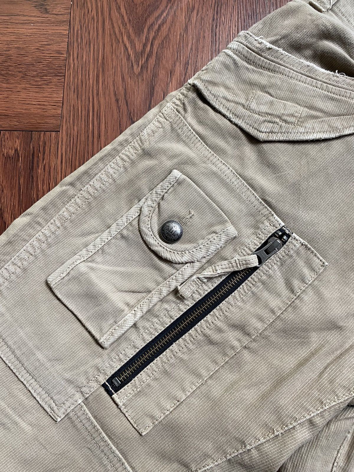 Japanese Brand × Vintage Bartack Coduroy Double Zipper Pockets Pants Size US 32 / EU 48 - 3 Thumbnail