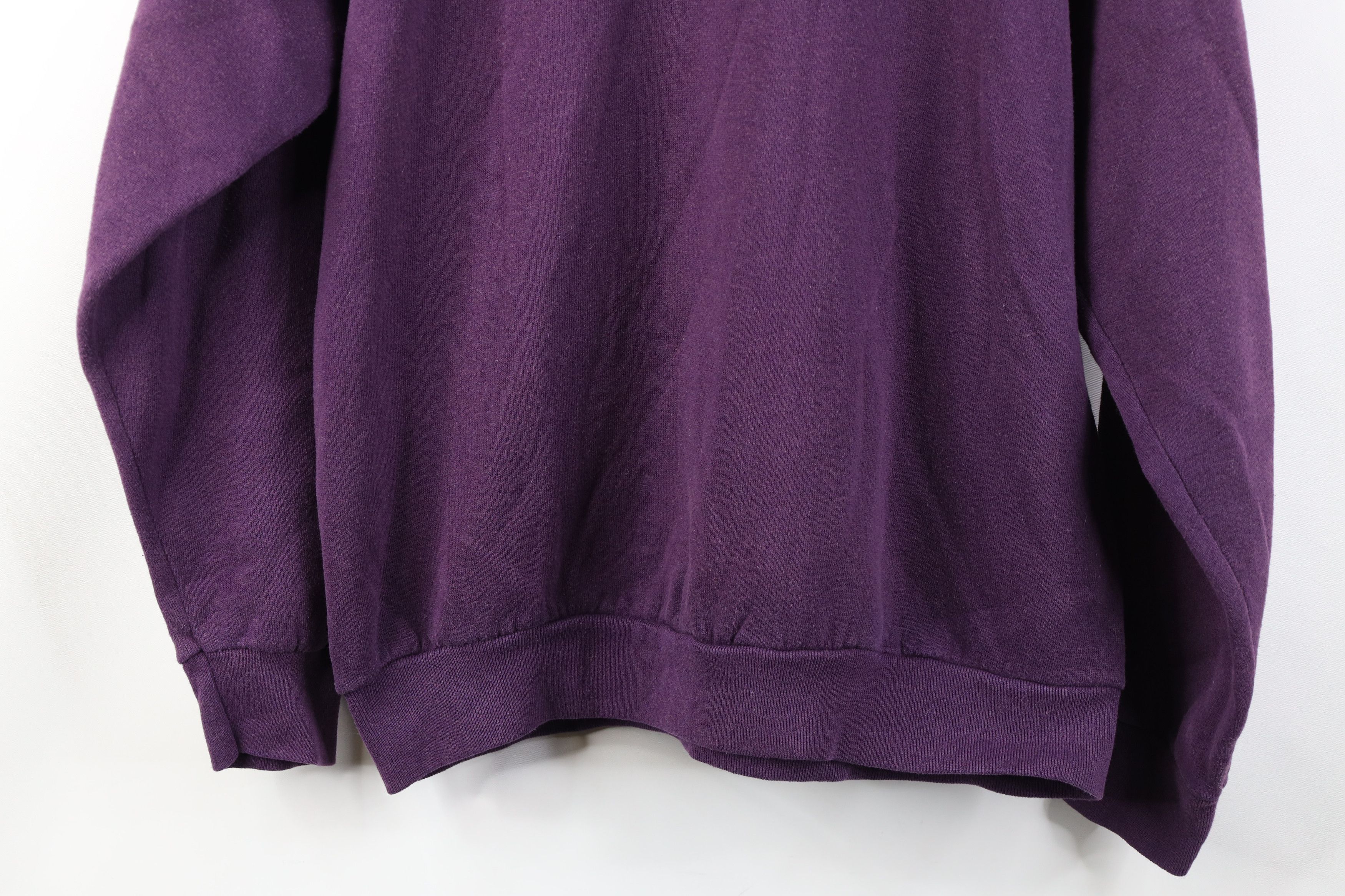 Vintage Vintage 90s Streetwear Blank Crewneck Sweatshirt Purple USA Size M / US 6-8 / IT 42-44 - 11 Thumbnail