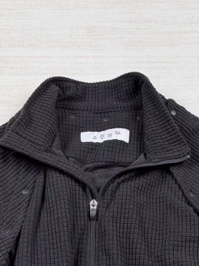 Japanese Brand DETACHABLE SLEEVE GRID FLEECE PULL OVER | baloriginal. Size US S / EU 44-46 / 1 - 3 Thumbnail