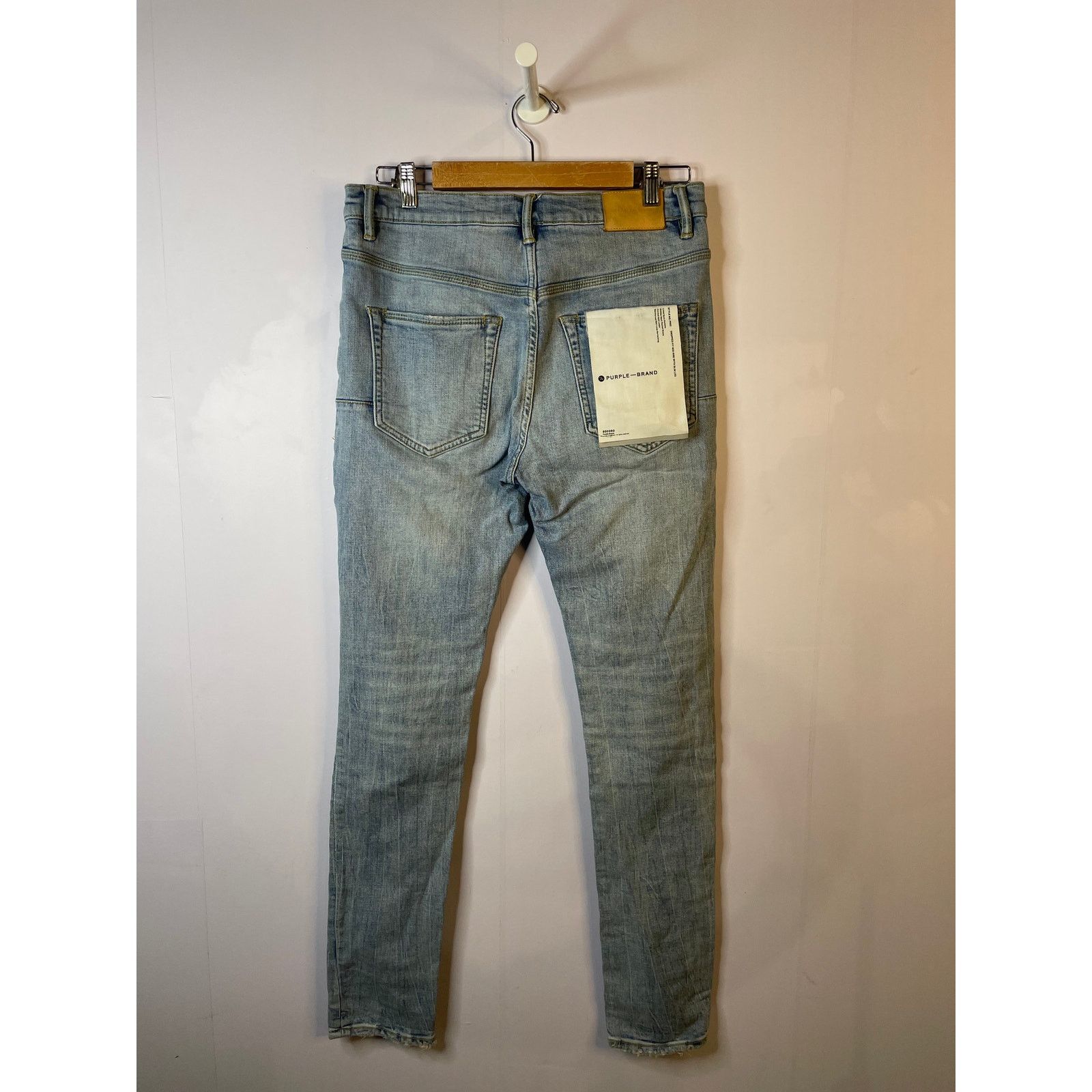 Purple Brand Purple Brand Blue Knee Ripped Jeans Size US 32 / EU 48 - 2 Thumbnail