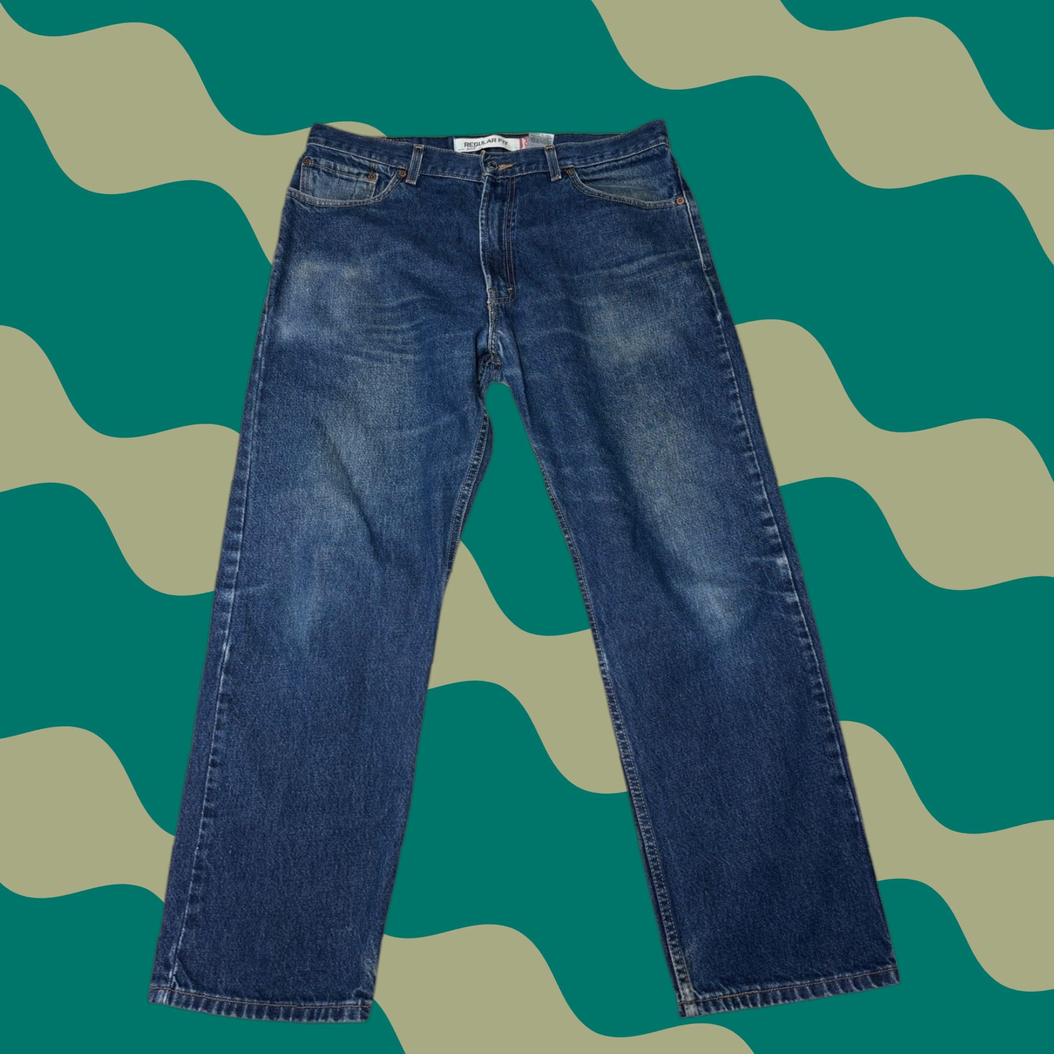Levi's Levi's 505 Regular Jeans Men W36 L30 Denim Blue Five Pocket Zip Fly Straight Regular Fit Size US 36 / EU 52 - 1 Thumbnail