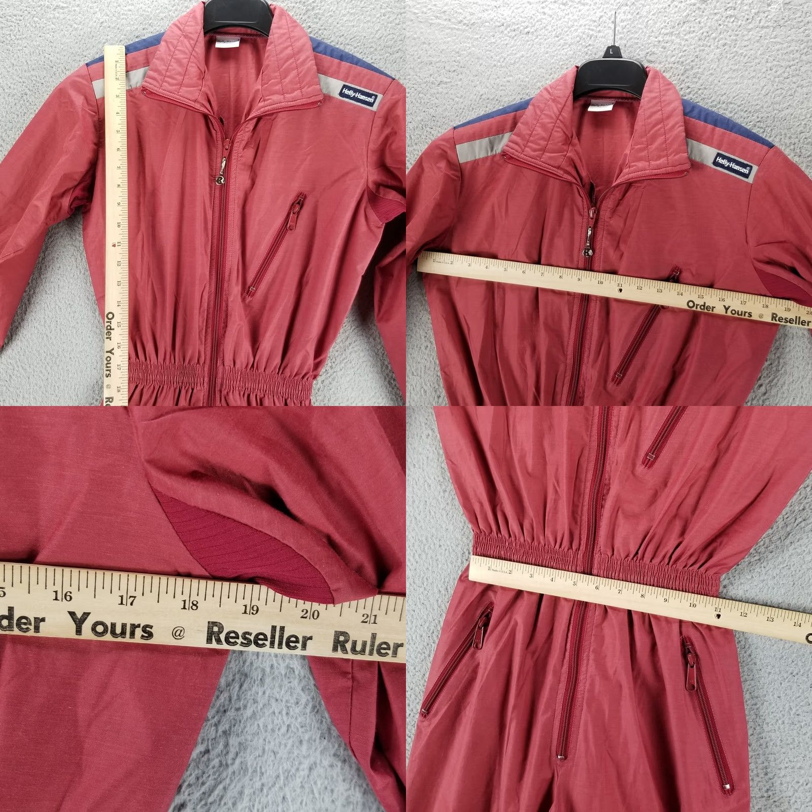 Helly Hansen VTG RARE Helly Hansen One Piece Full Sailing Suit Womens Medium Red Windbreaker Jacket (Sailing) Size M / US 6-8 / IT 42-44 - 8 Thumbnail
