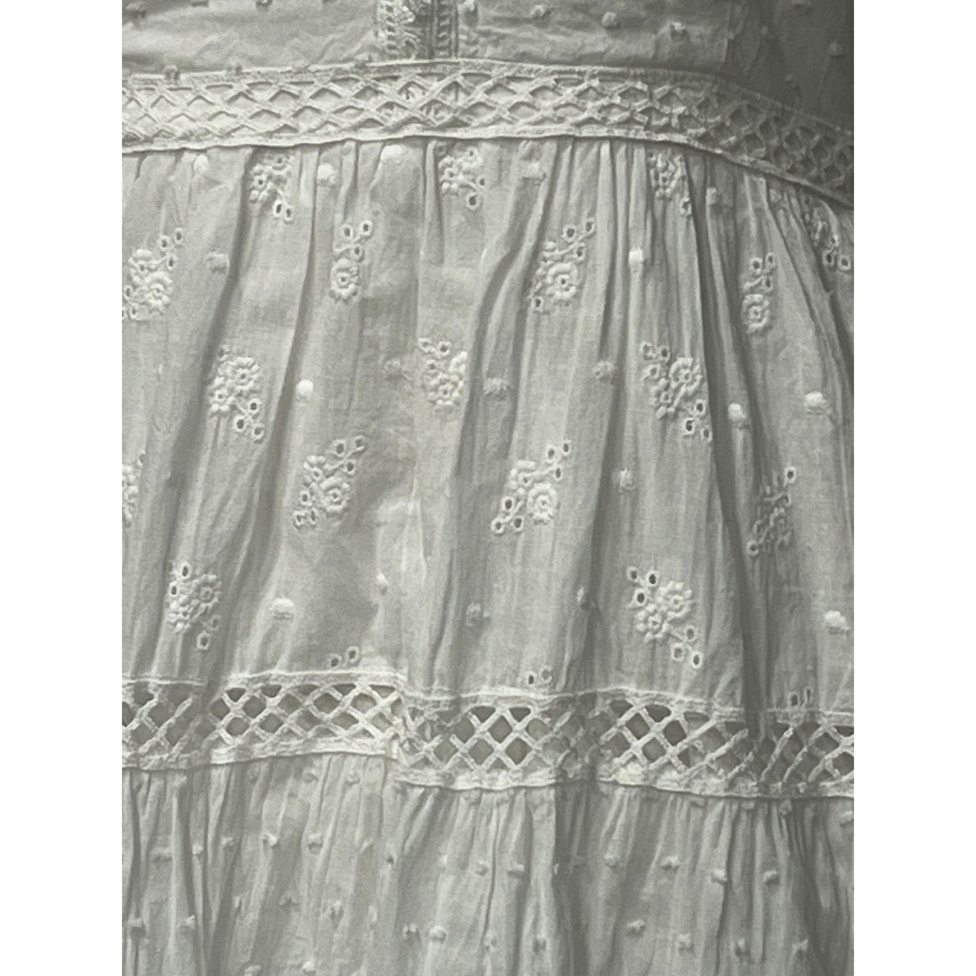 Other Lush Junior’s Puff Sleeve V-neck Tiered Dress, White, Sz. M Size M / US 6-8 / IT 42-44 - 8 Thumbnail