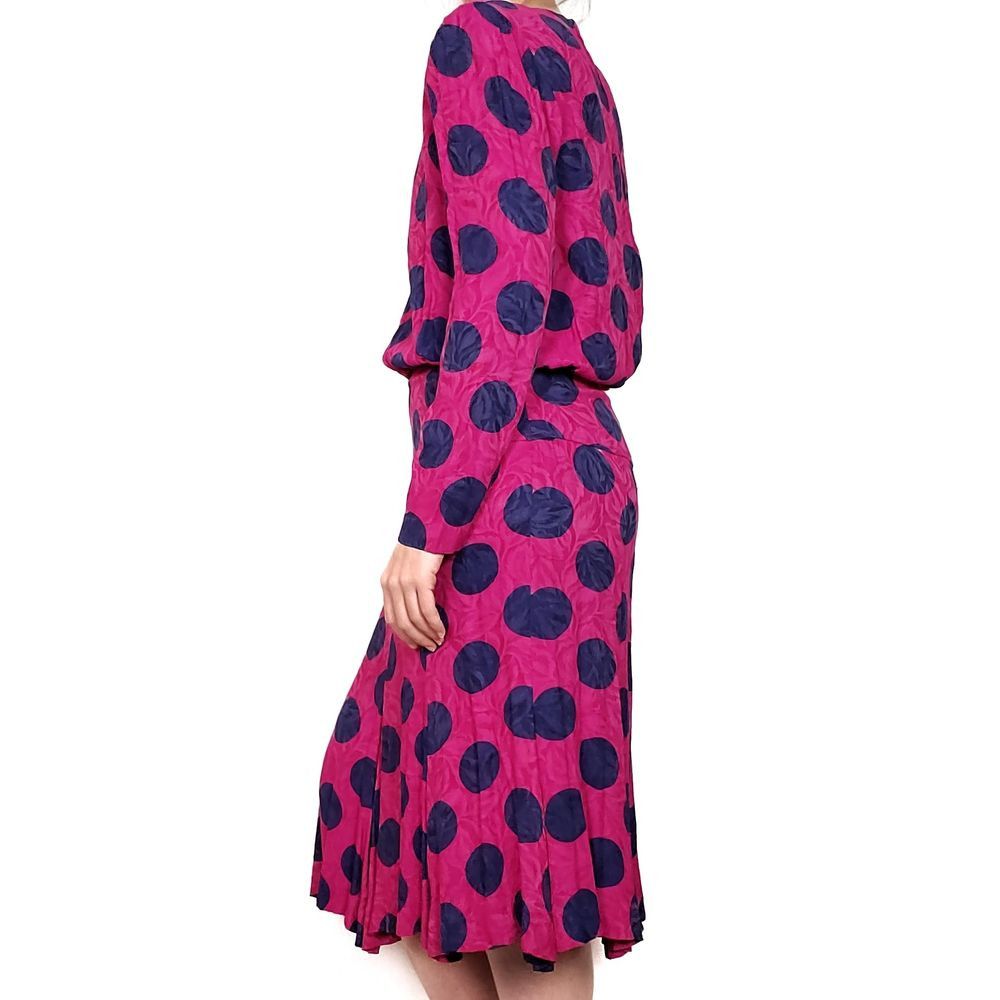 Saks Fifth Avenue Saks Fifth Ave Vintage 80s Polka Dot Dress M Size M / US 6-8 / IT 42-44 - 3 Thumbnail