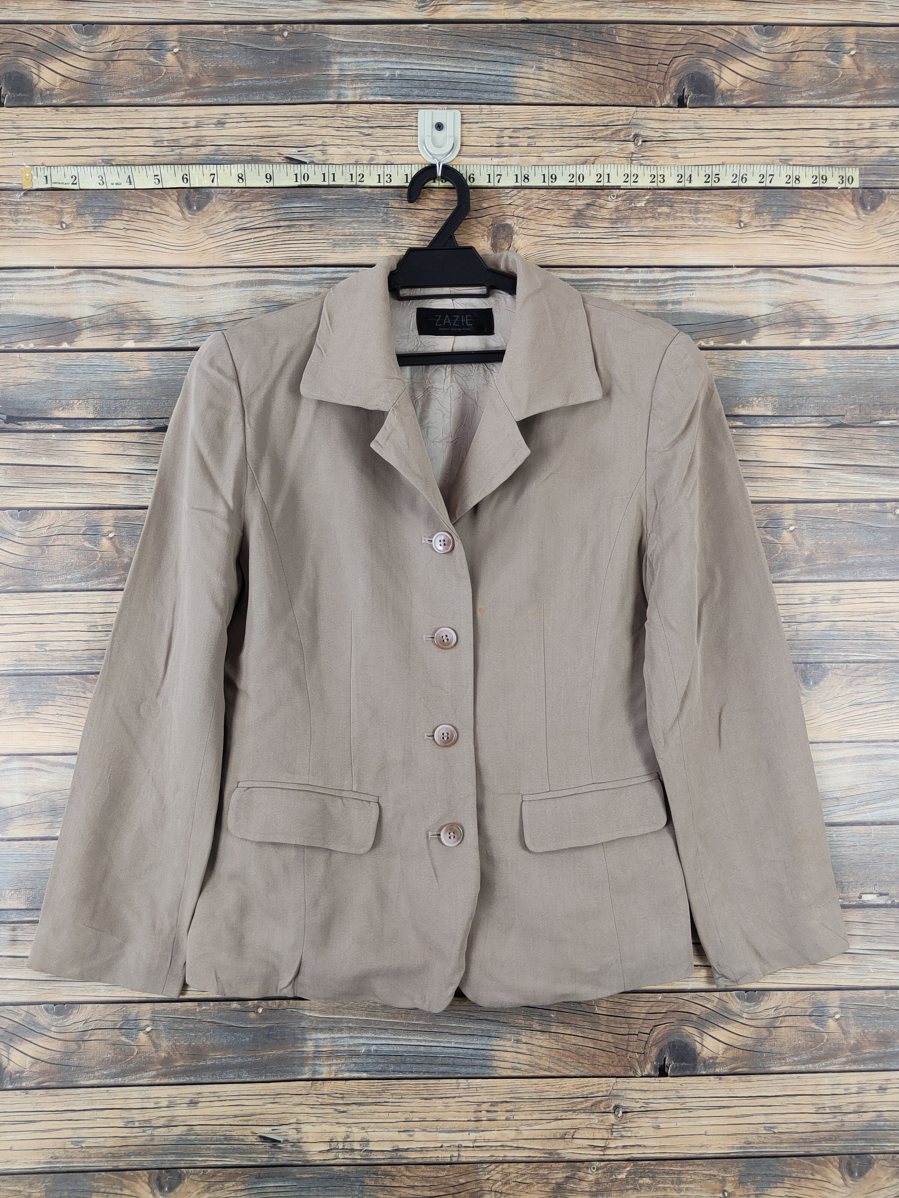 Japanese Brand × Vintage Vintage Zazie Brown Blazers Size M / US 6-8 / IT 42-44 - 1 Thumbnail