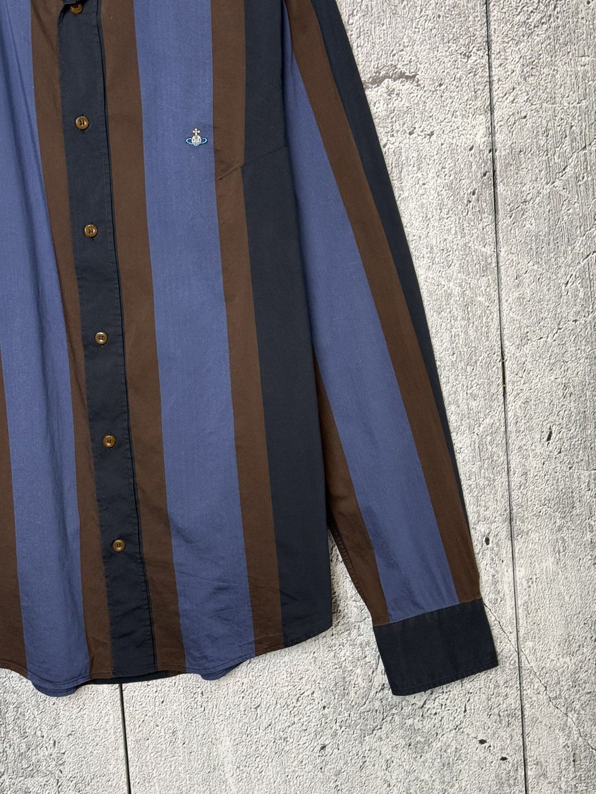 Vivienne Westwood Vintage Vivienne Westwood Striped Button Long Sleeve Shirt Size US L / EU 52-54 / 3 - 4 Thumbnail
