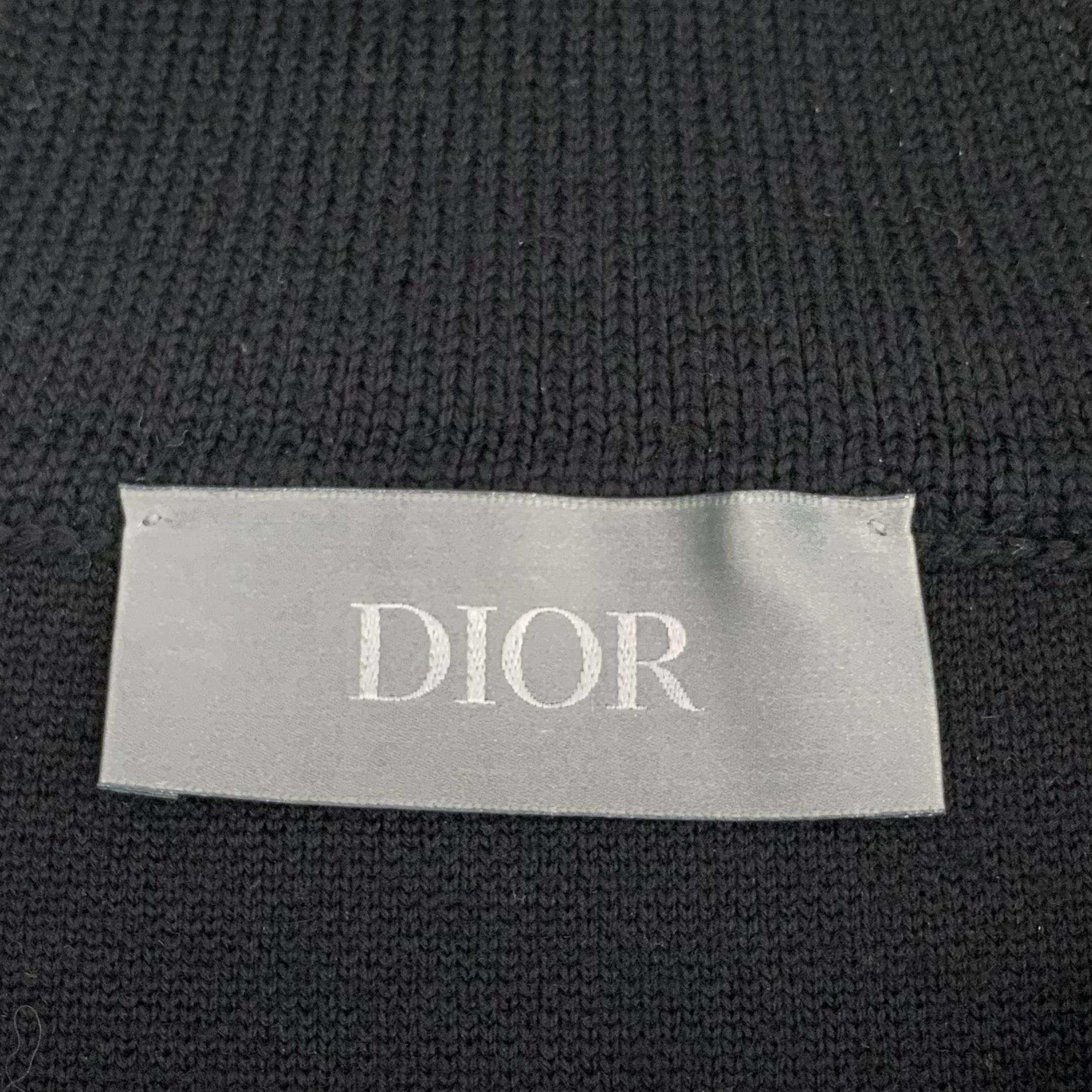 Dior Dior Logo Intarsia Mohair Hoodie Black (XS) Size US XS / EU 42 / 0 - 5 Thumbnail