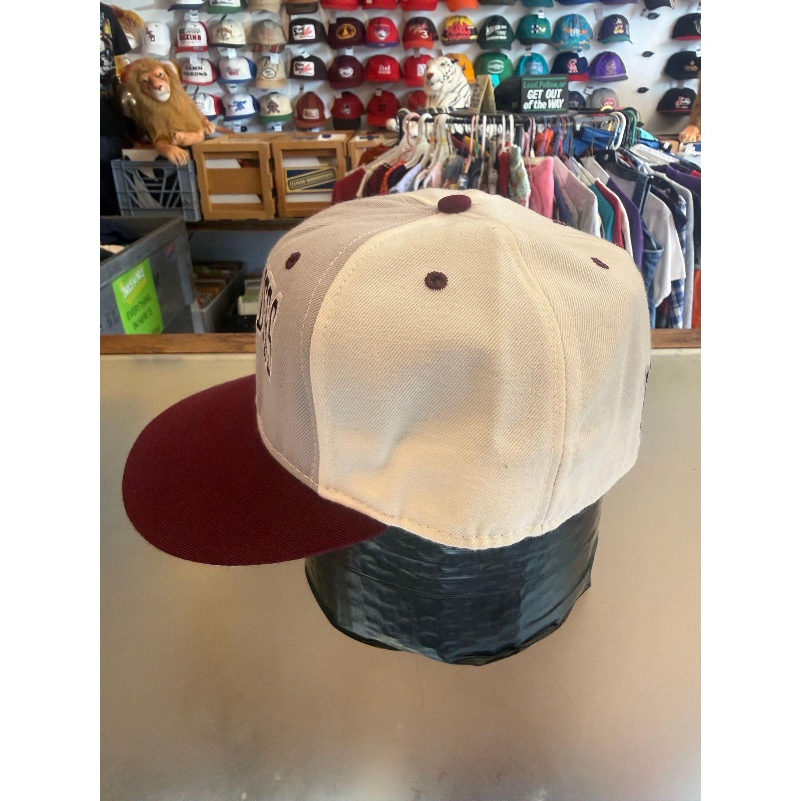 Other Vintage Waynoka Railroaders Football Fitted Hat 7.5 Size ONE SIZE - 4 Thumbnail