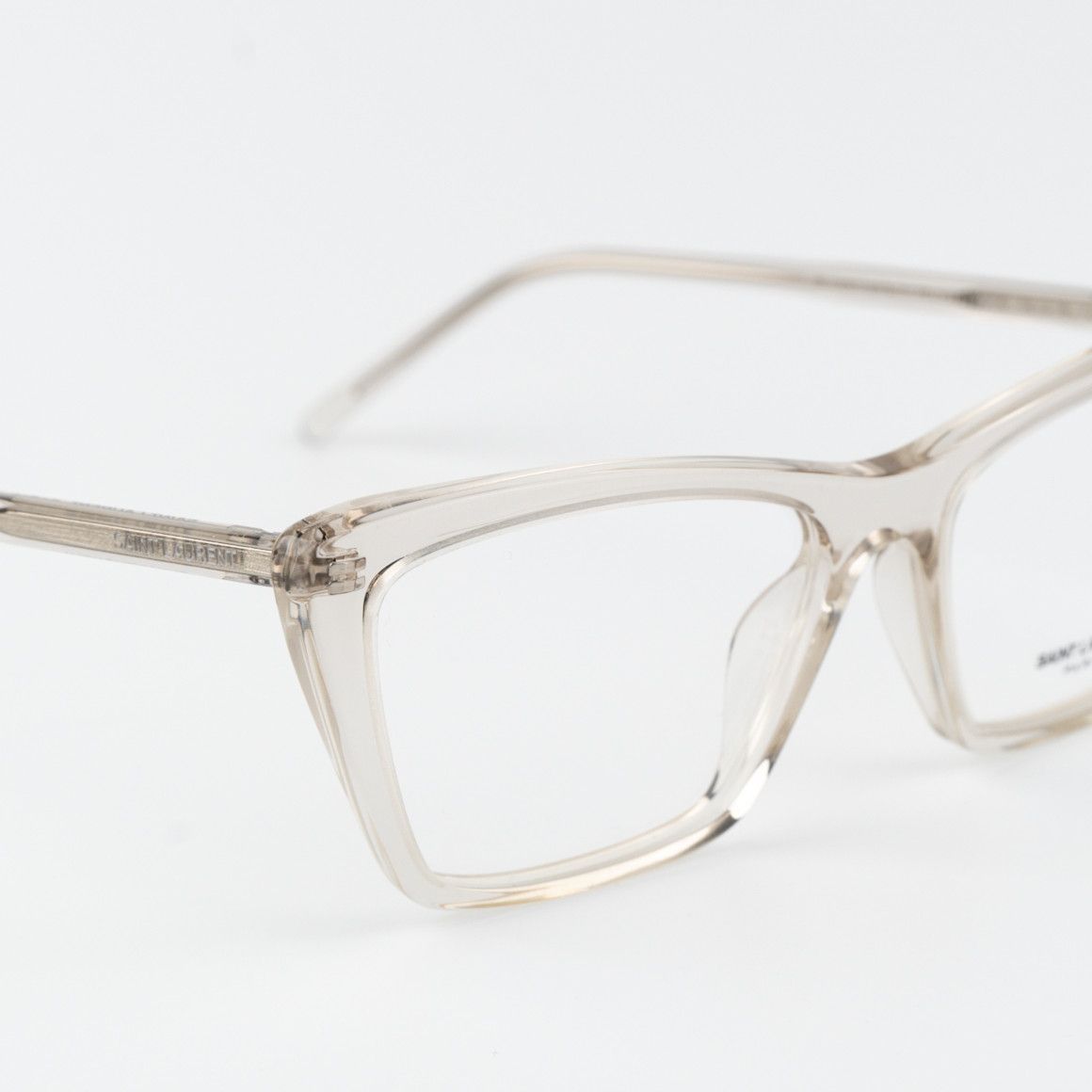 Saint Laurent Paris Saint Laurent Women Eyeglasses Beige SL737 MICA THIN OPT 004 Size ONE SIZE - 8 Thumbnail