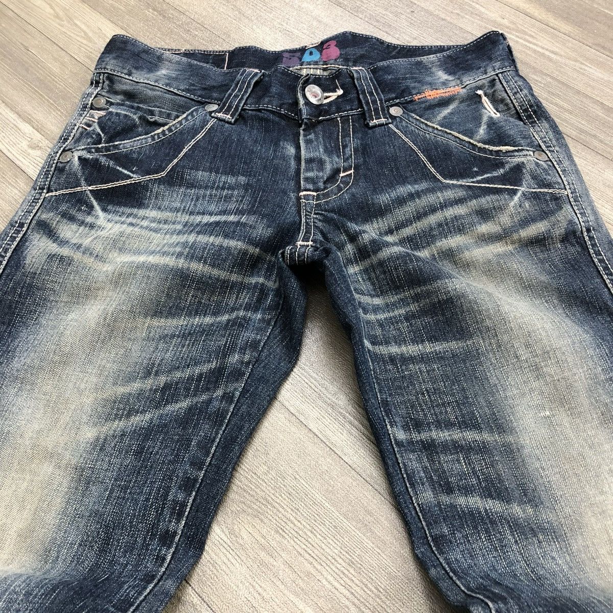 If Six Was Nine 🇯🇵 2000s Edwin 503 Faded Lgb Goa Buckle Back Flared Jeans Size US 28 / EU 44 - 5 Thumbnail