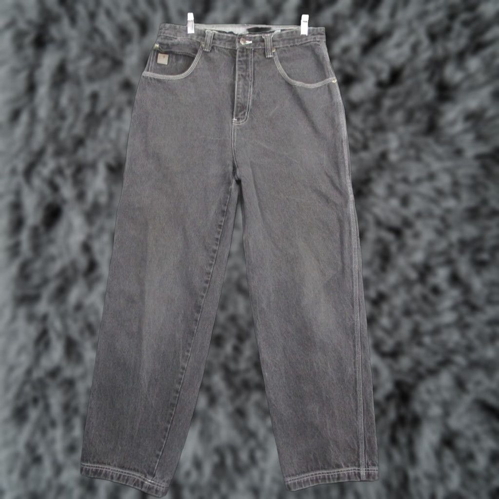 Denime Tuff Jeans Mens 34x34 Gray Carpenter Cargo Straight Leg 5 Pocket Denim Workwear Size US 34 / EU 50 - 1 Thumbnail
