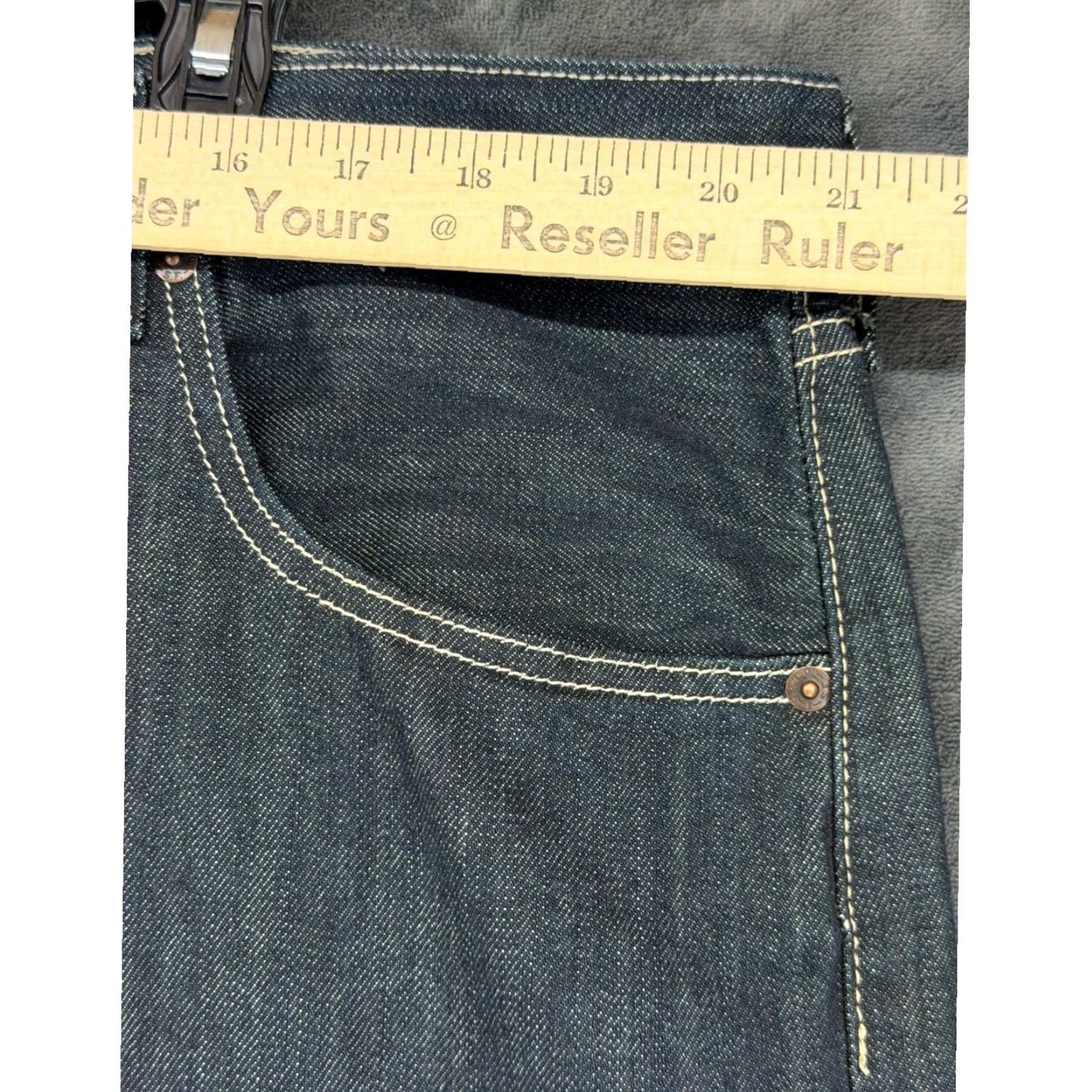 Levi's Levi's 501 Original Fit Jeans 42x32 Dark Wash Indigo Straight Leg Mens Jeans Regular Rise Button Fly 5-Pocket Denim Water-Less Size US 42 / EU 58 - 5 Thumbnail