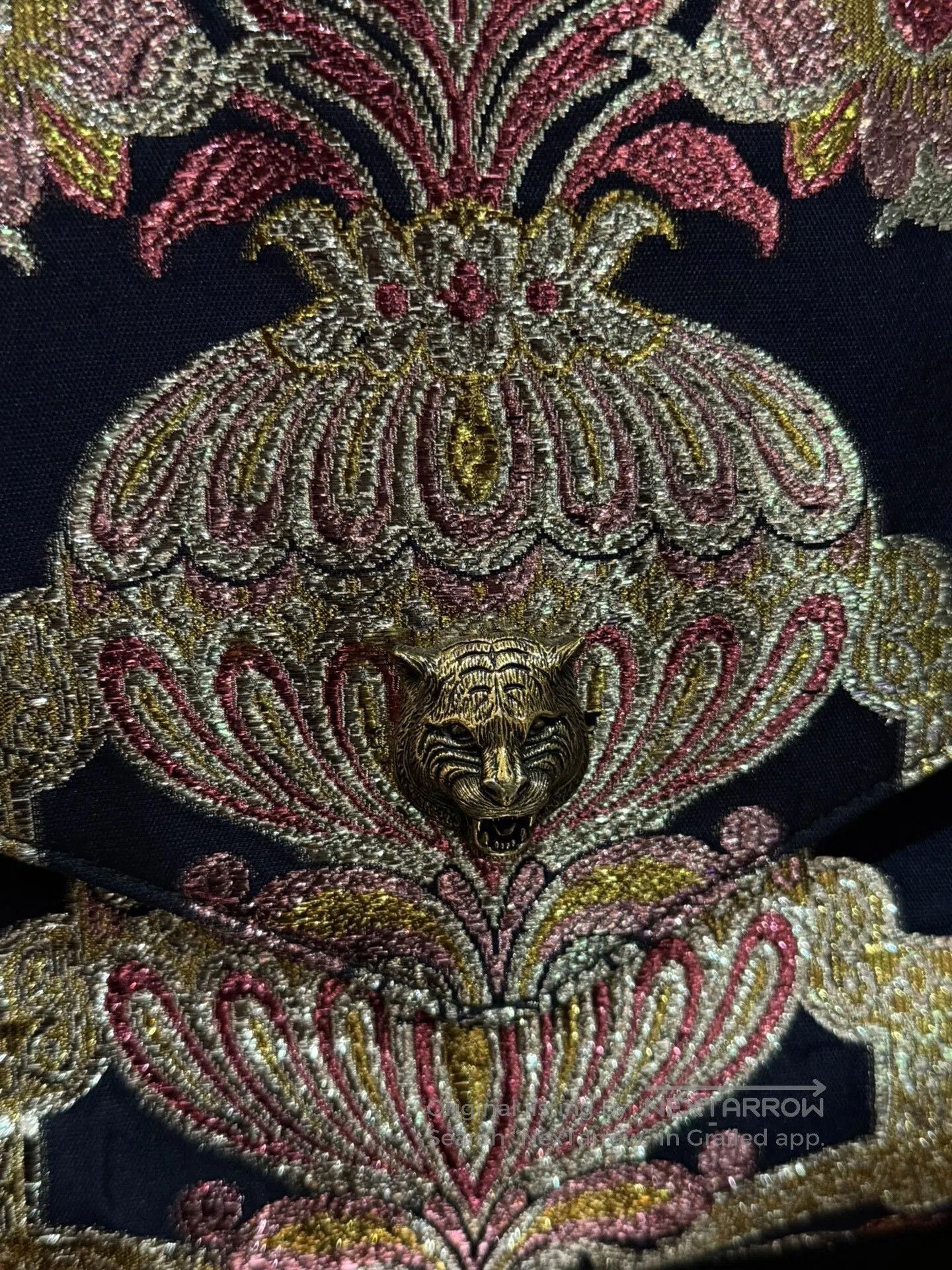 Gucci Gucci Embroidered Satin Backpack with Drawstring. Size ONE SIZE - 2 Thumbnail